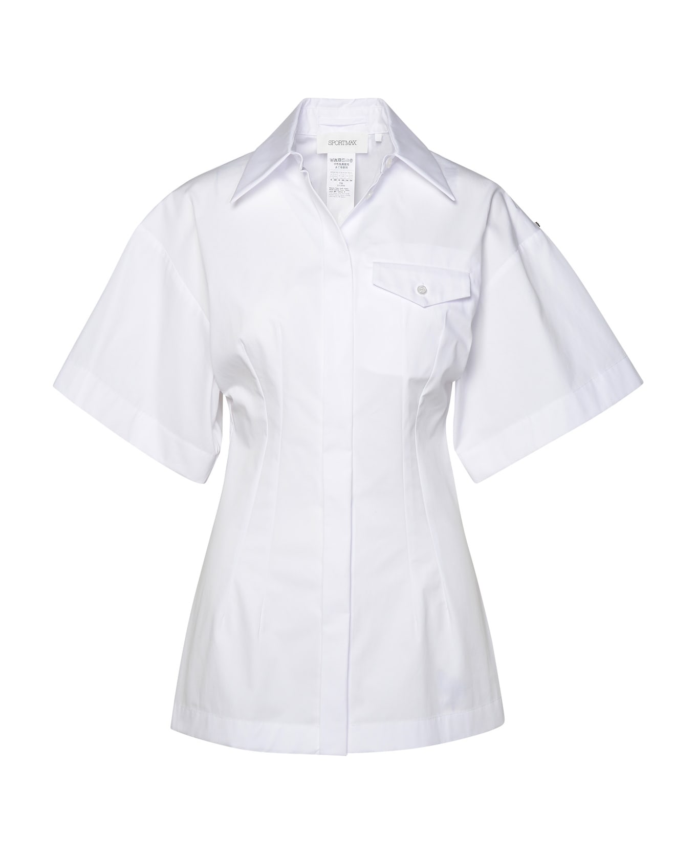 SportMax White Cotton Shirt - White