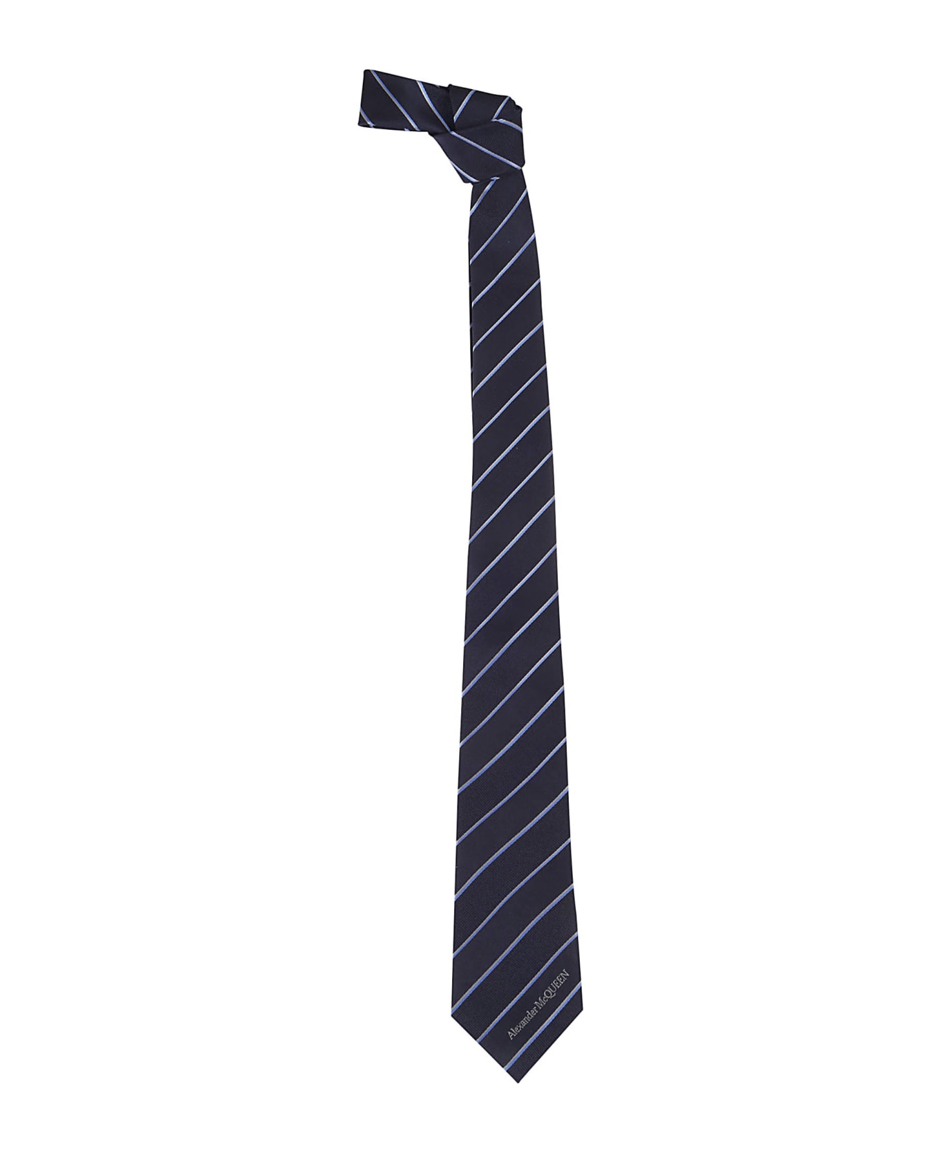 Alexander McQueen Tie Ruled Mcqueen - Navy Blue