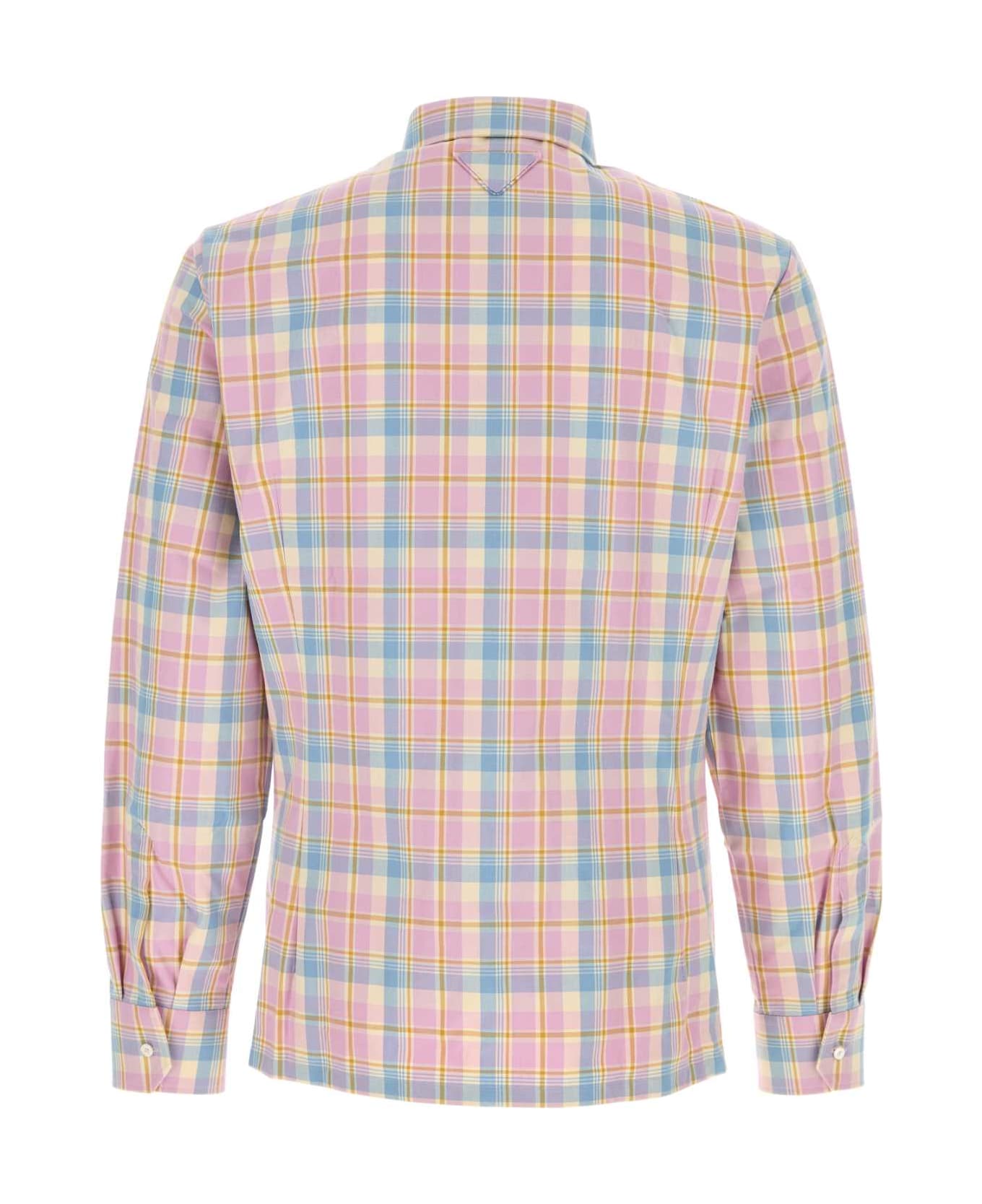 Prada Embroidered Cotton Shirt - ALABASTRO