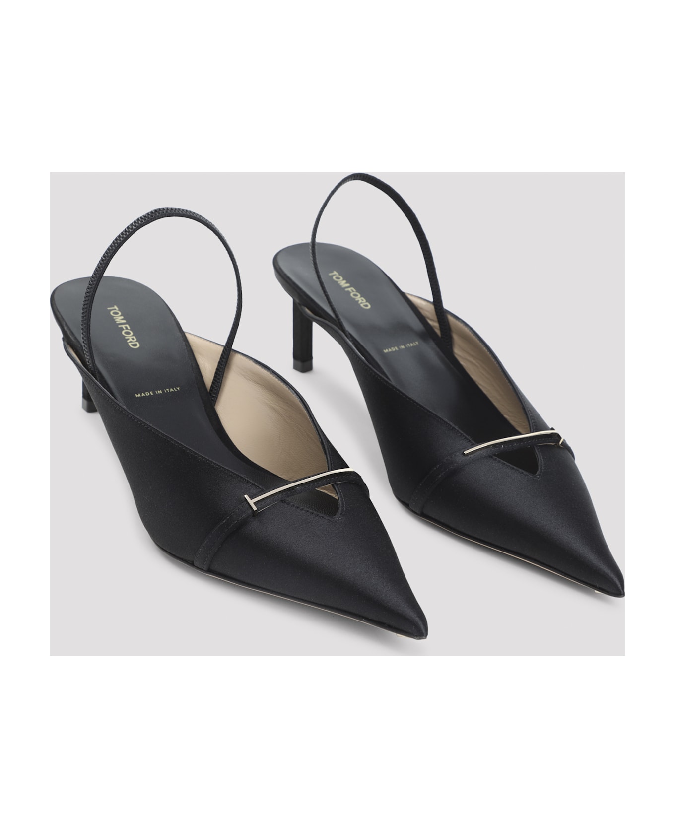 Tom Ford Satin Mules - Naa Black