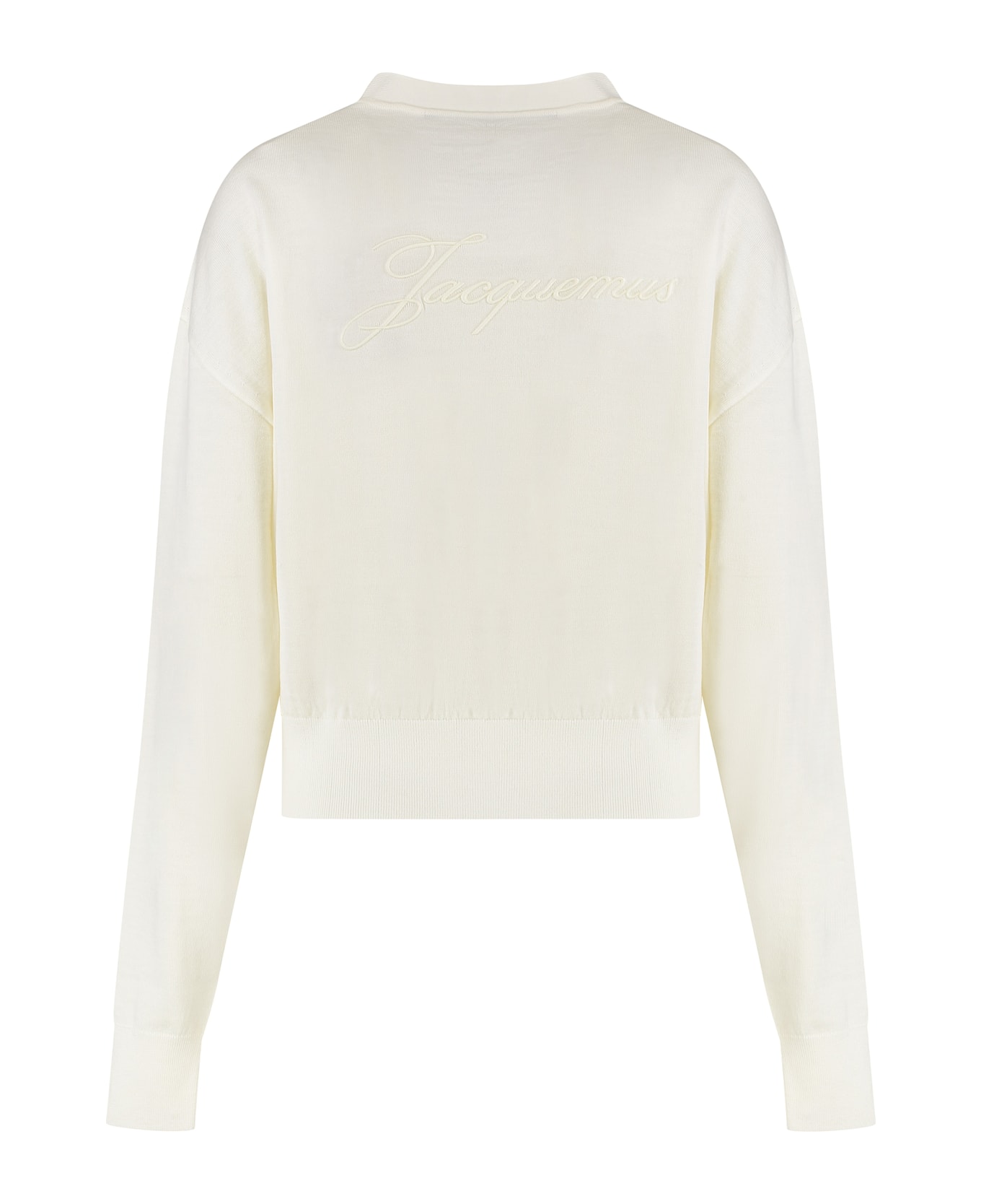 Jacquemus Cardigan Brode In Merino Wool - panna