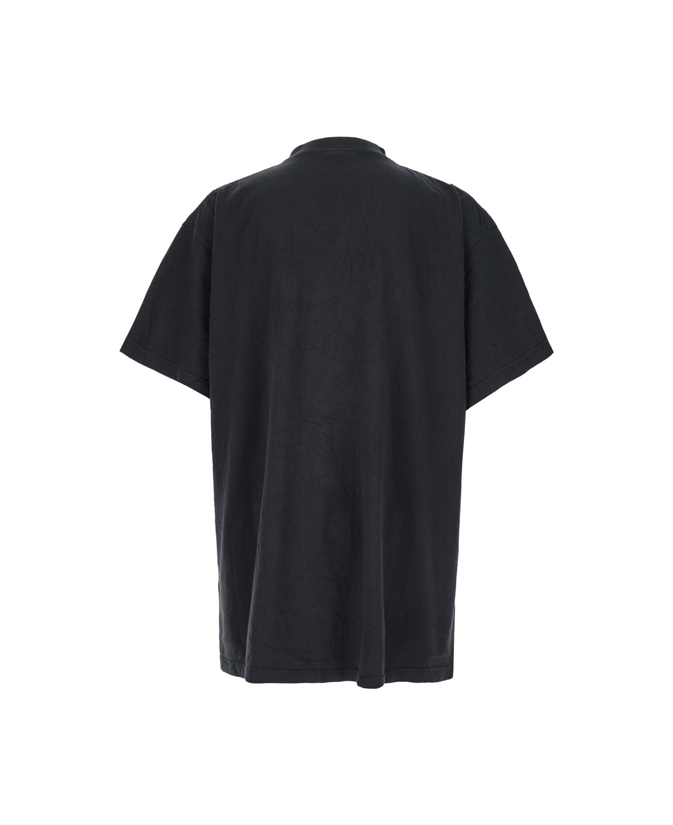 Balenciaga Logo Print T-shirt - Black