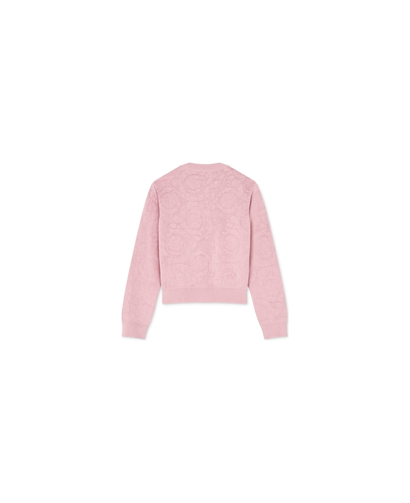 Versace Knit Sweater Baroque Jacquard - PINK