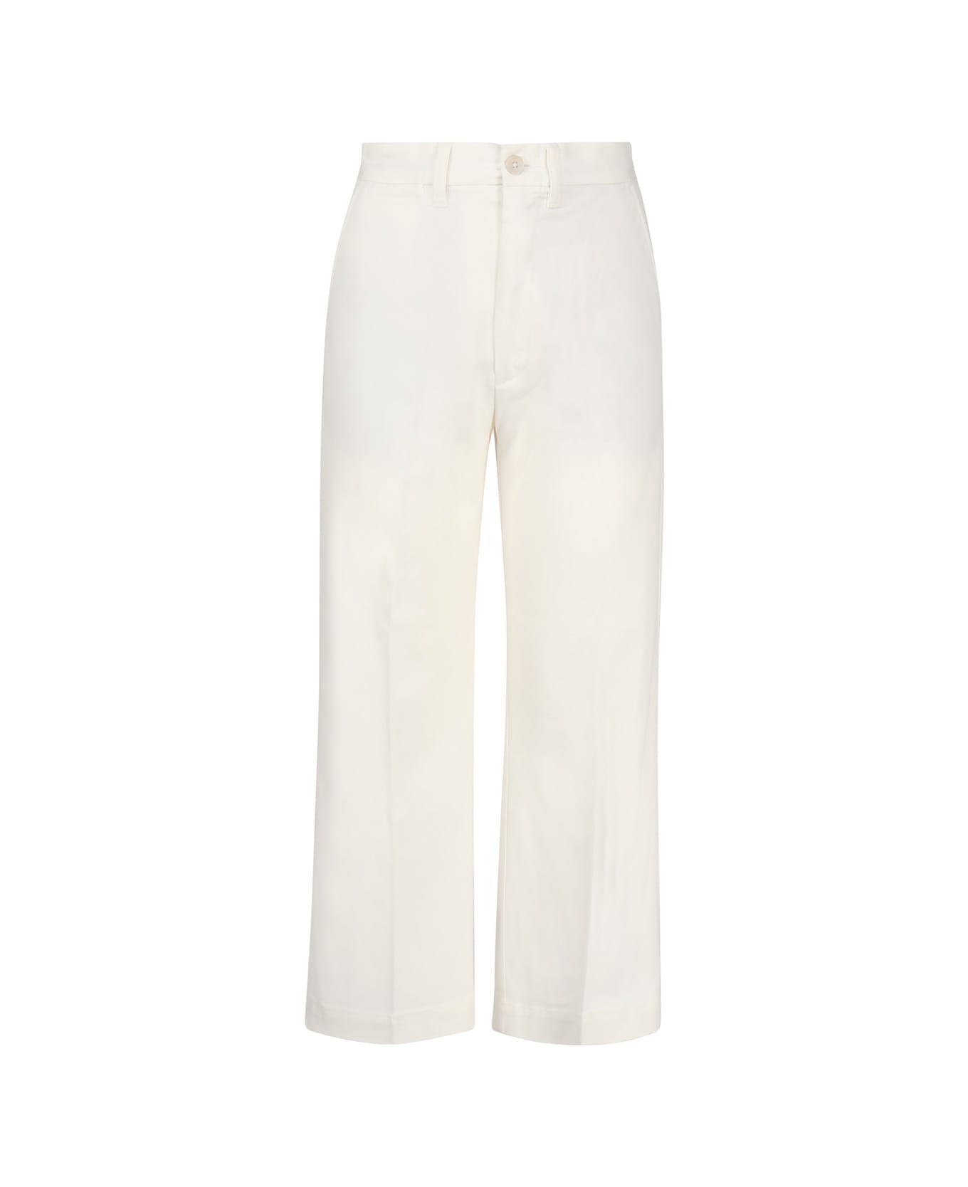 Polo Ralph Lauren Flared Cropped Trousers - White