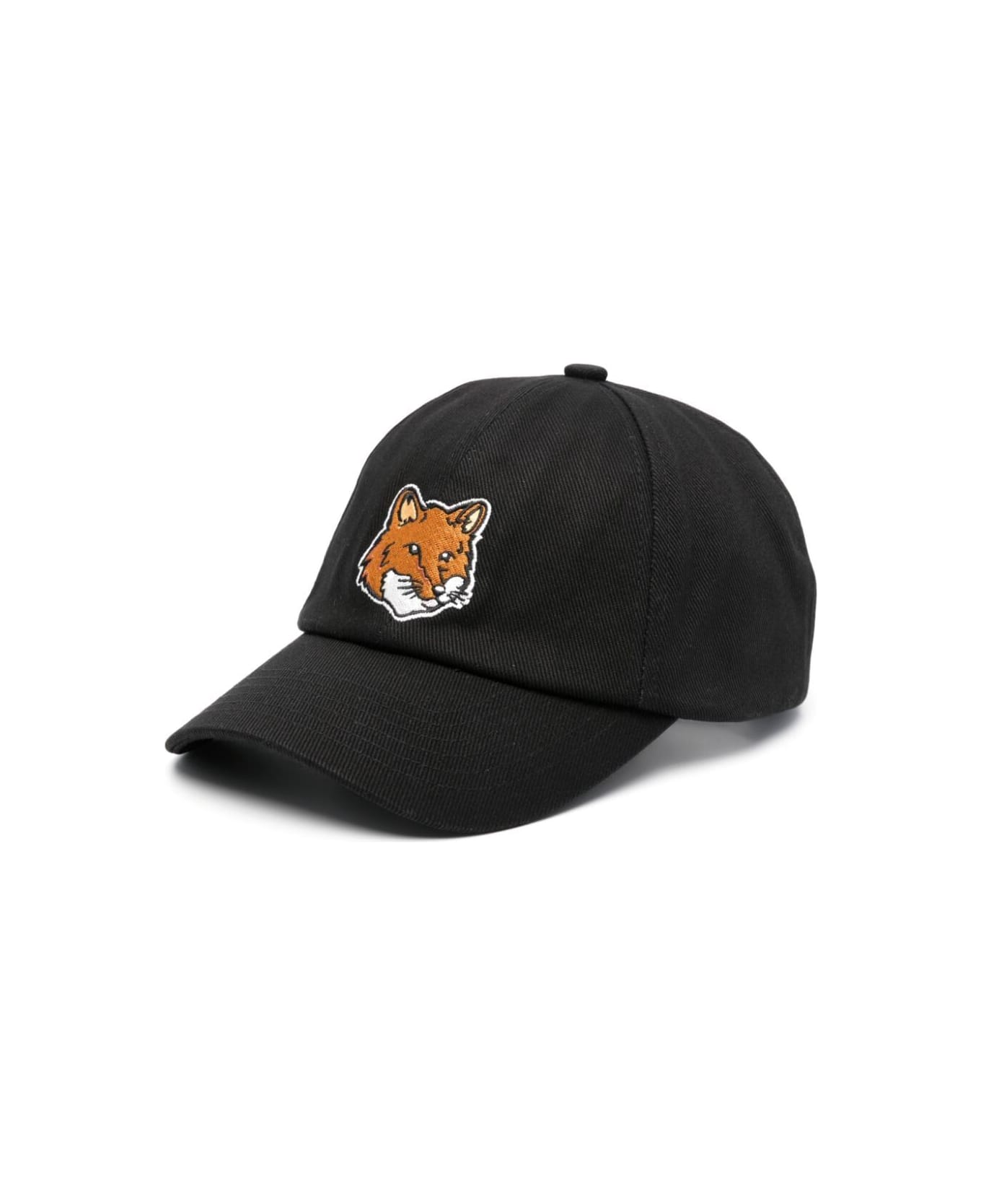 Maison Kitsuné Large Fox Head Cap - Black