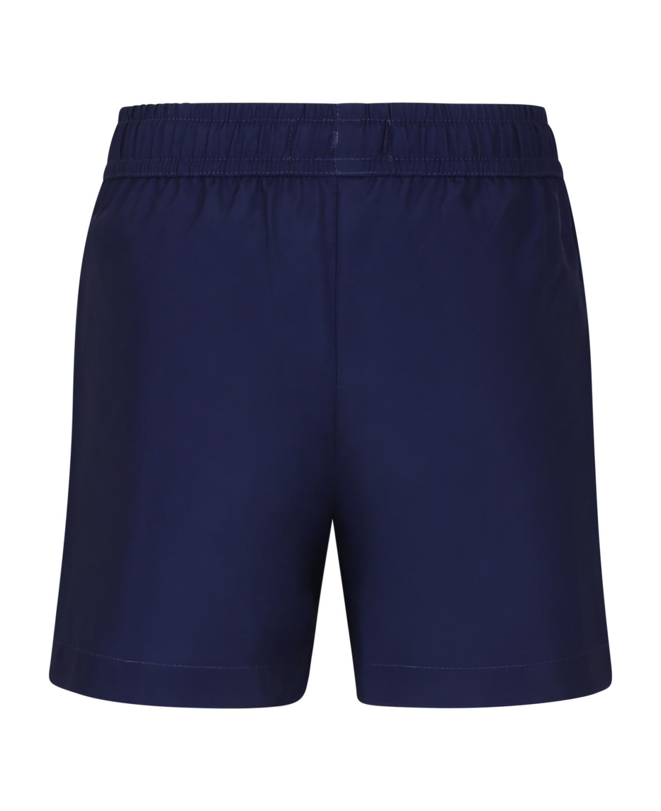 Moschino Blue Swimshorts For Boy With Teddy Bear And Logo - Blue 水着