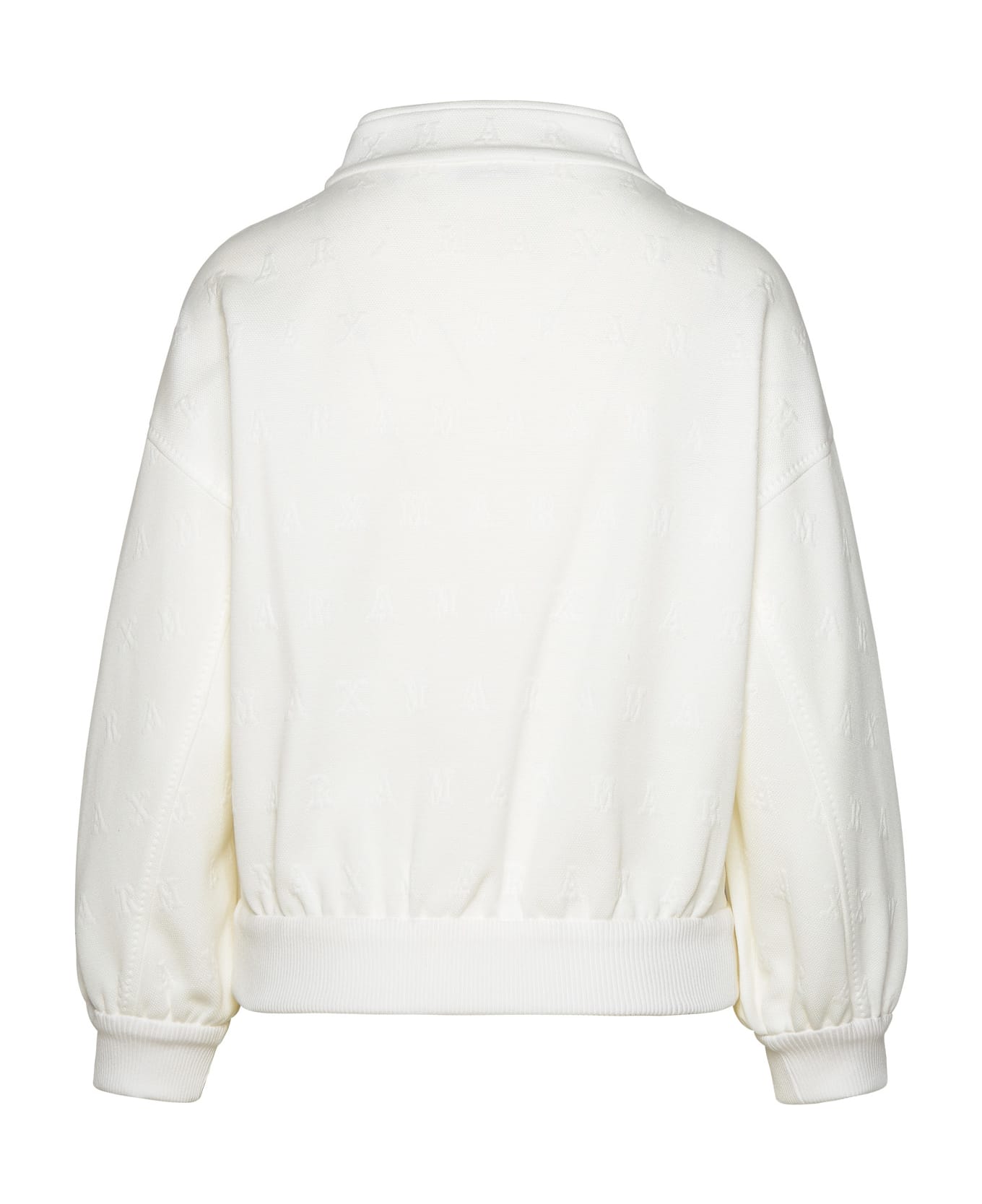 Max Mara 'gastone' Crop Jacket In White Cotton Blend - White