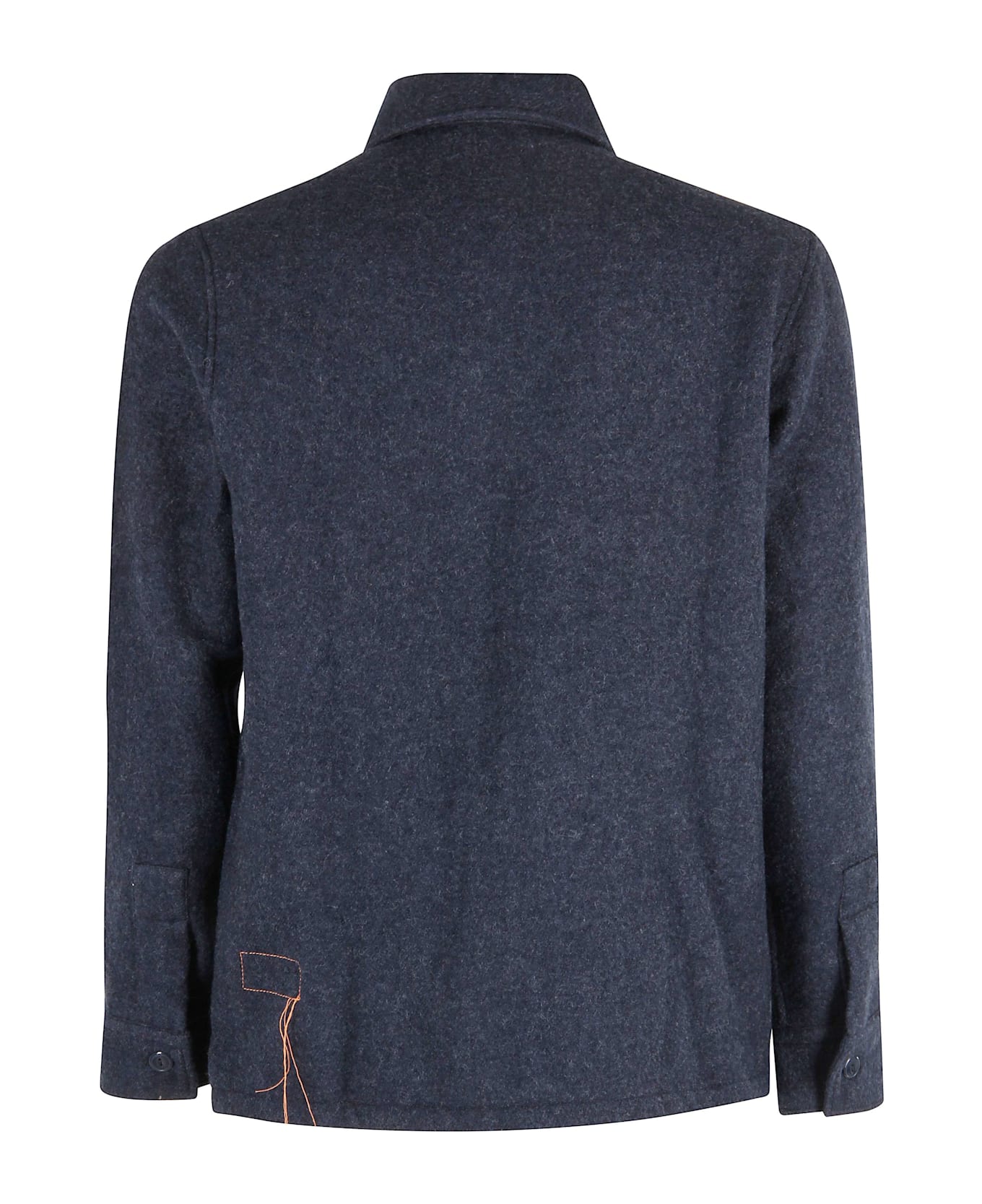 Fortela Wool Overshirt - Navy Nvy