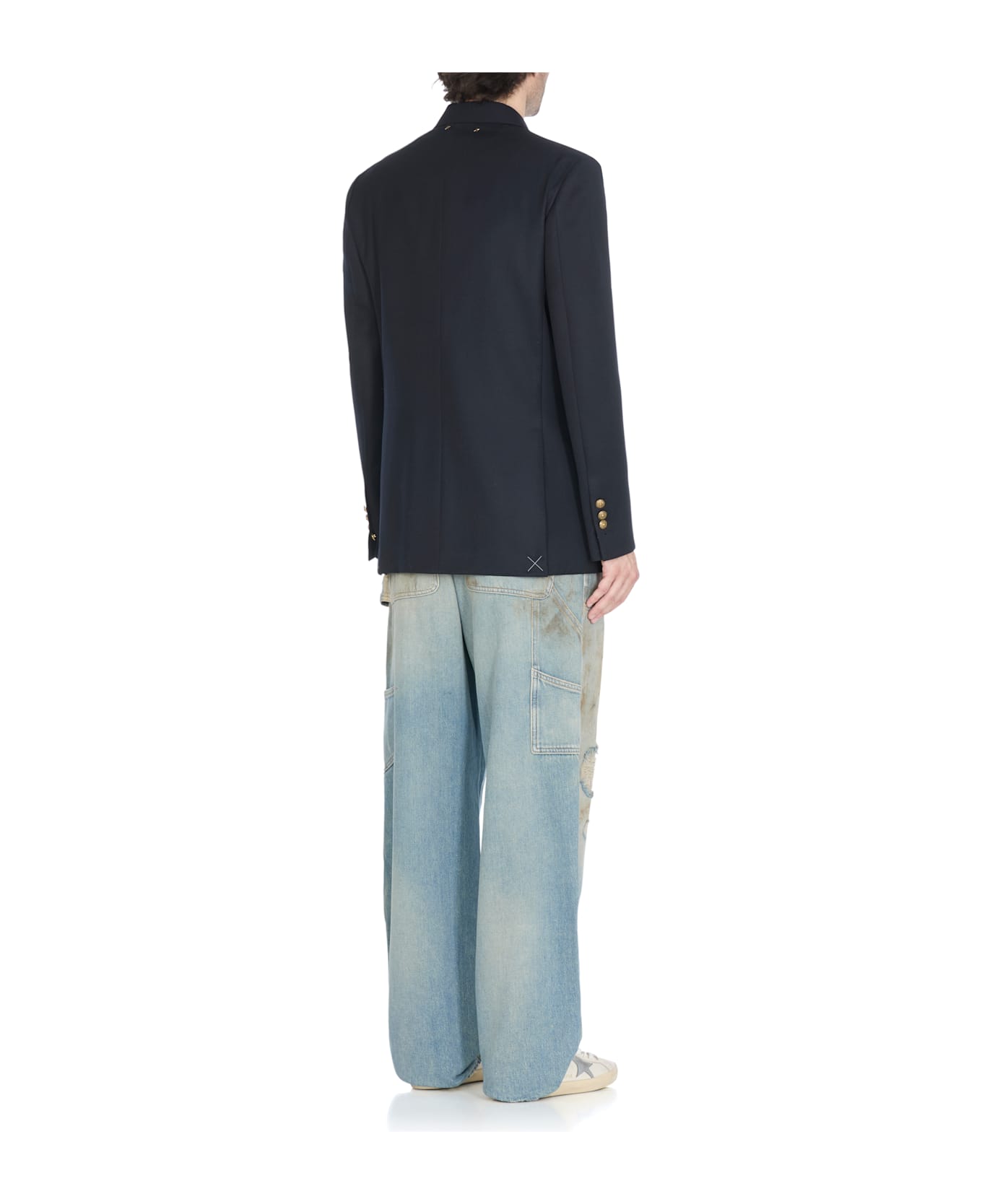 Golden Goose Dave Double Breasted Jacket - Blue