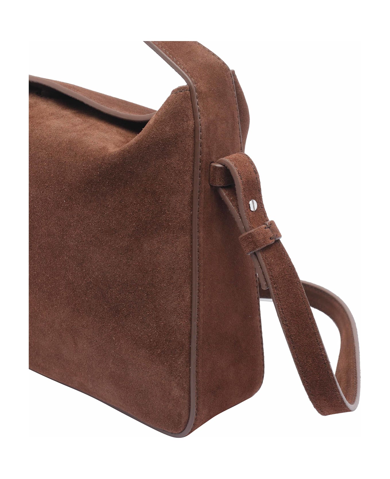 Aesther Ekme Soft Baguette Crossbody Bag - Suede cocoa