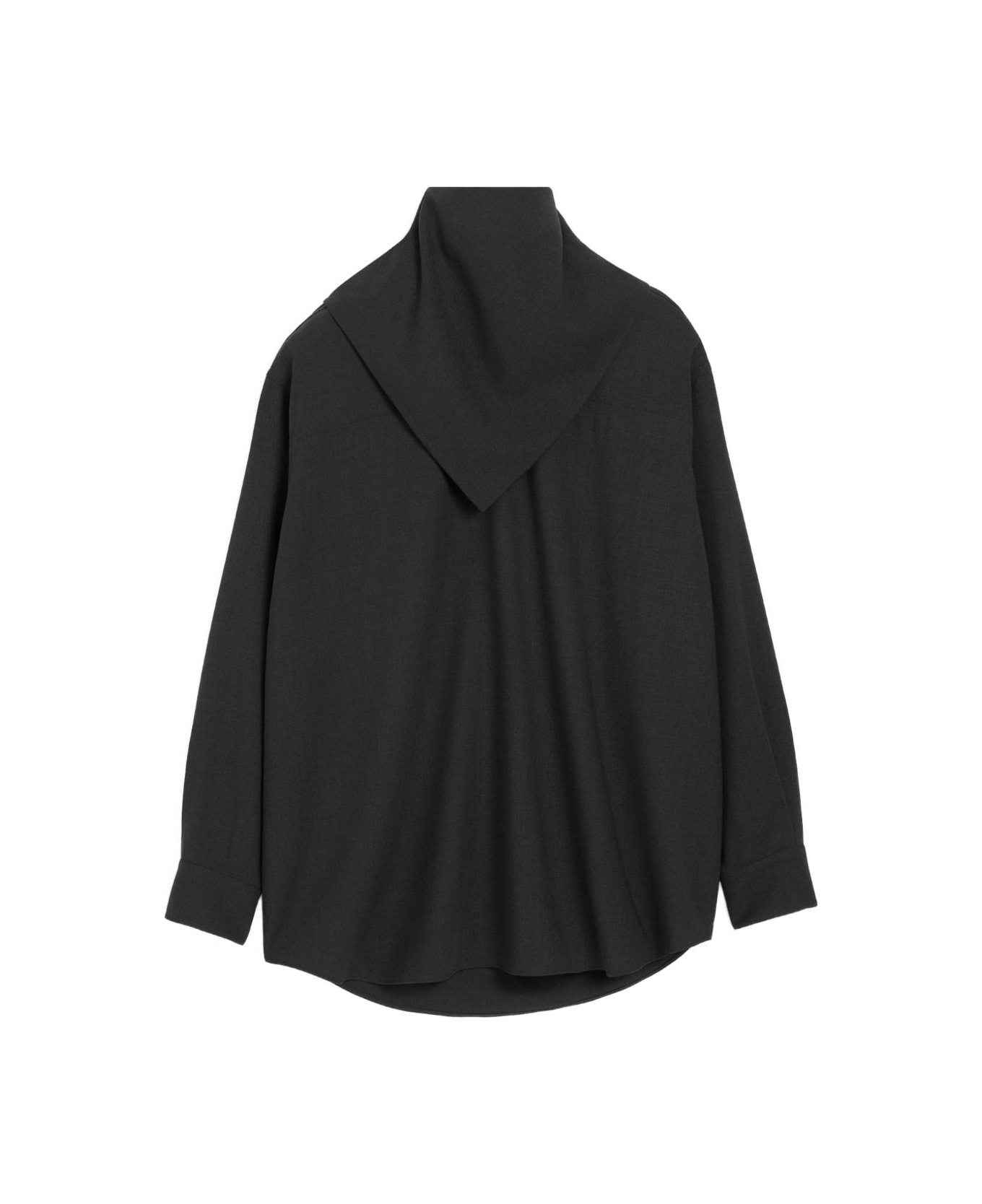 Ami Alexandre Mattiussi Bandana Wool Blouse - CHARCOAL
