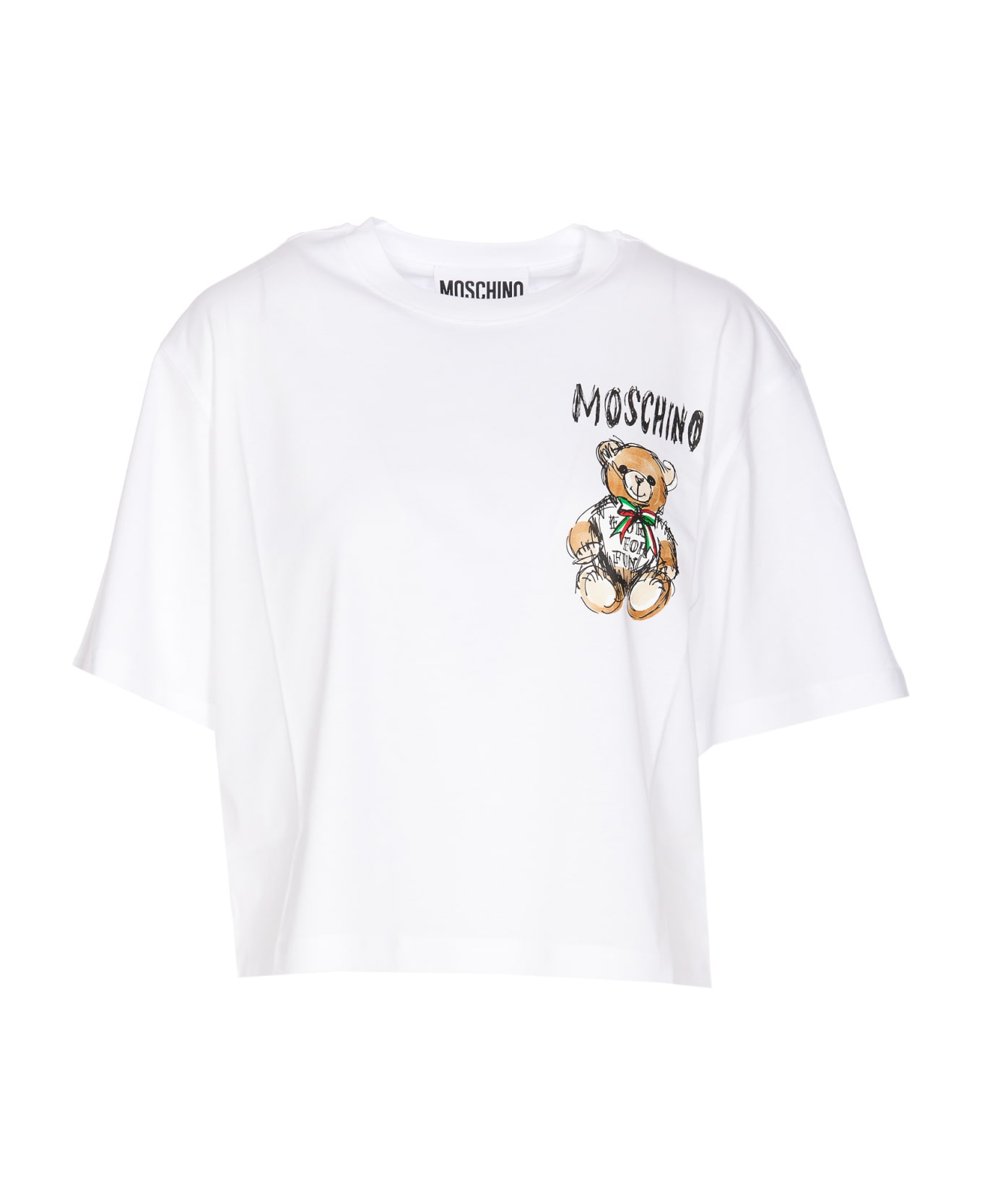 Moschino Drawn Teddy Bear T-shirt - White Tシャツ