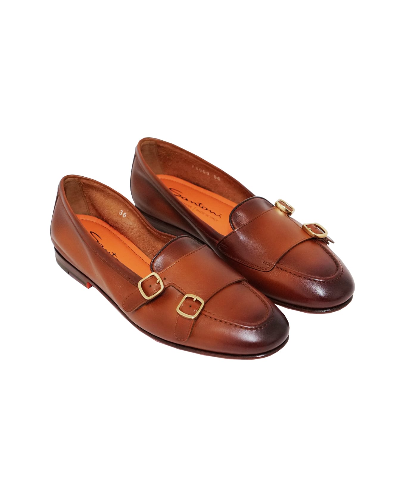 Santoni Mocassin - Brown フラットシューズ