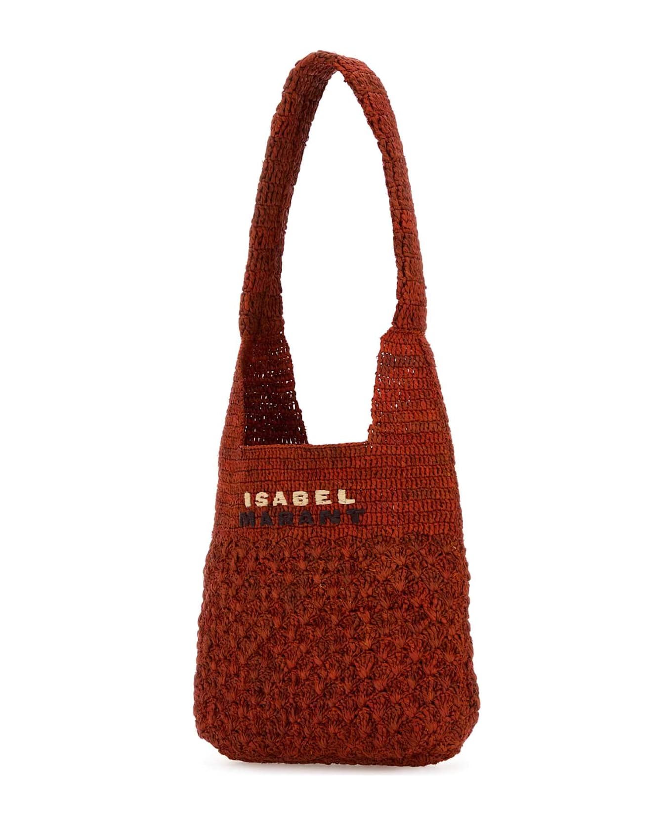 Isabel Marant Red Raffia Small Praia Shoulder Bag - Orange