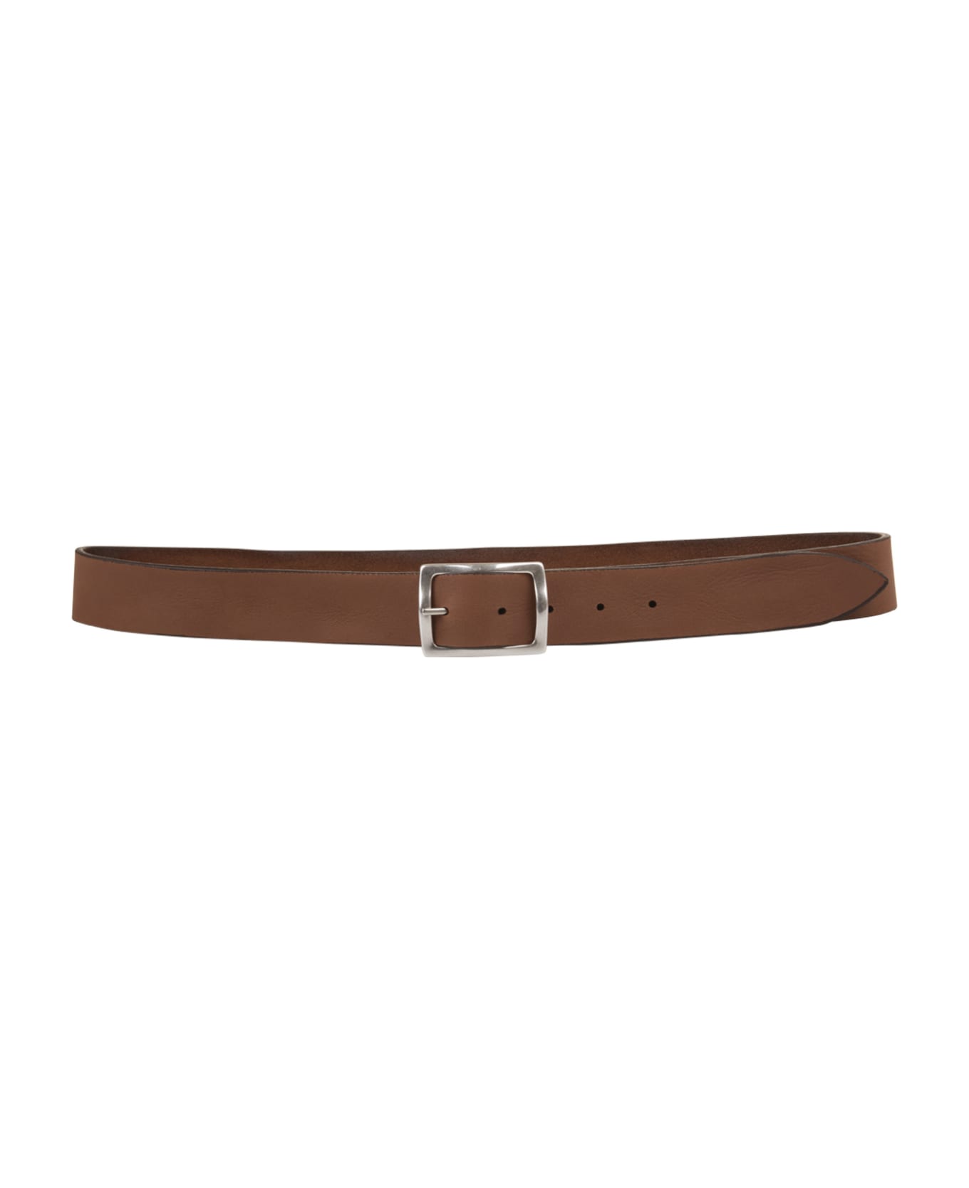 Orciani Light Brown Hunting Double Belt In Suede And Leather - Brown