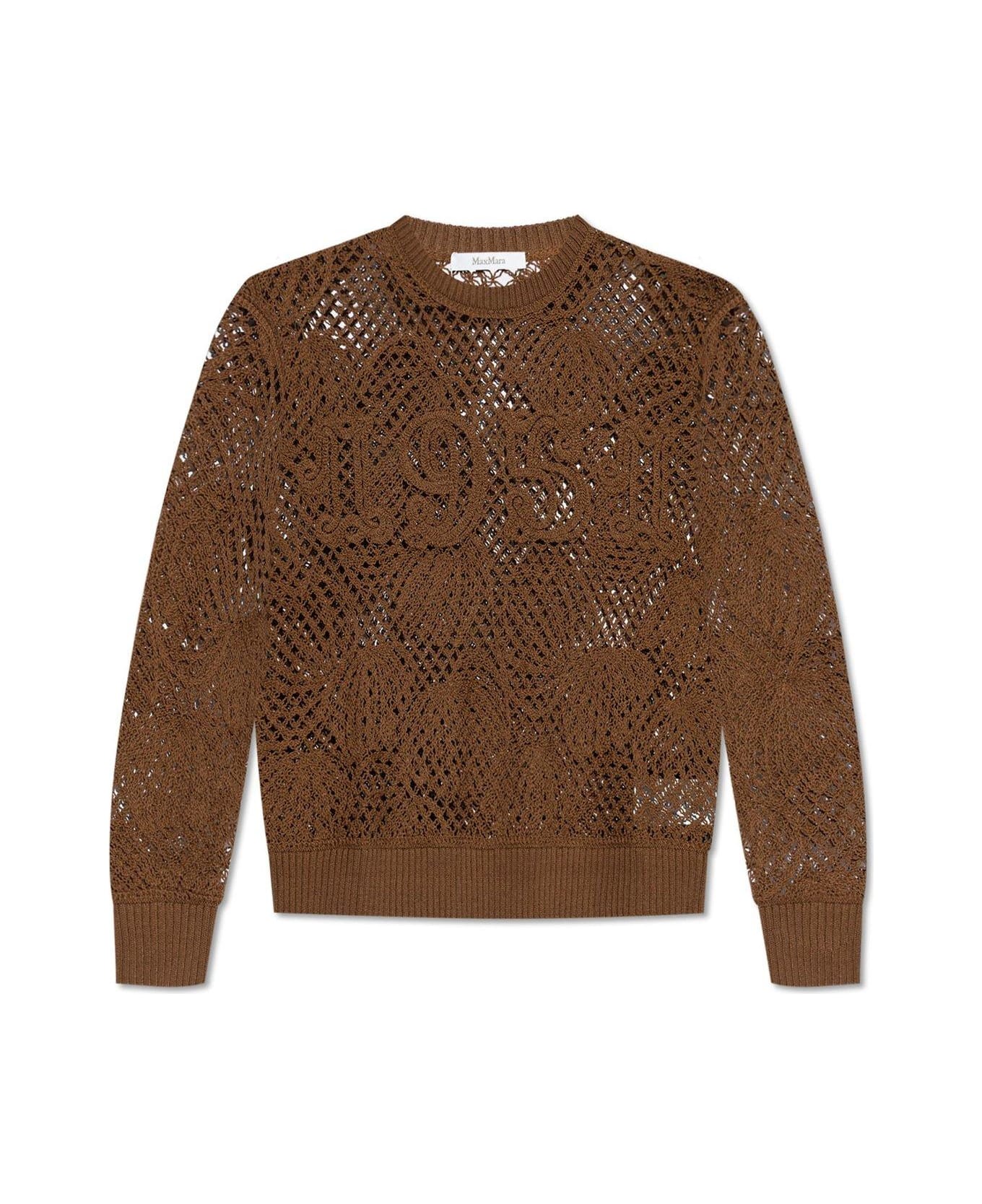 Max Mara Crewneck Ribbed Jumper - Brown