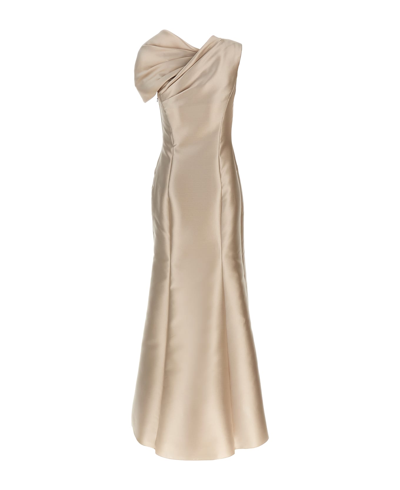 Alberta Ferretti Mikado Long Dress - Ivory