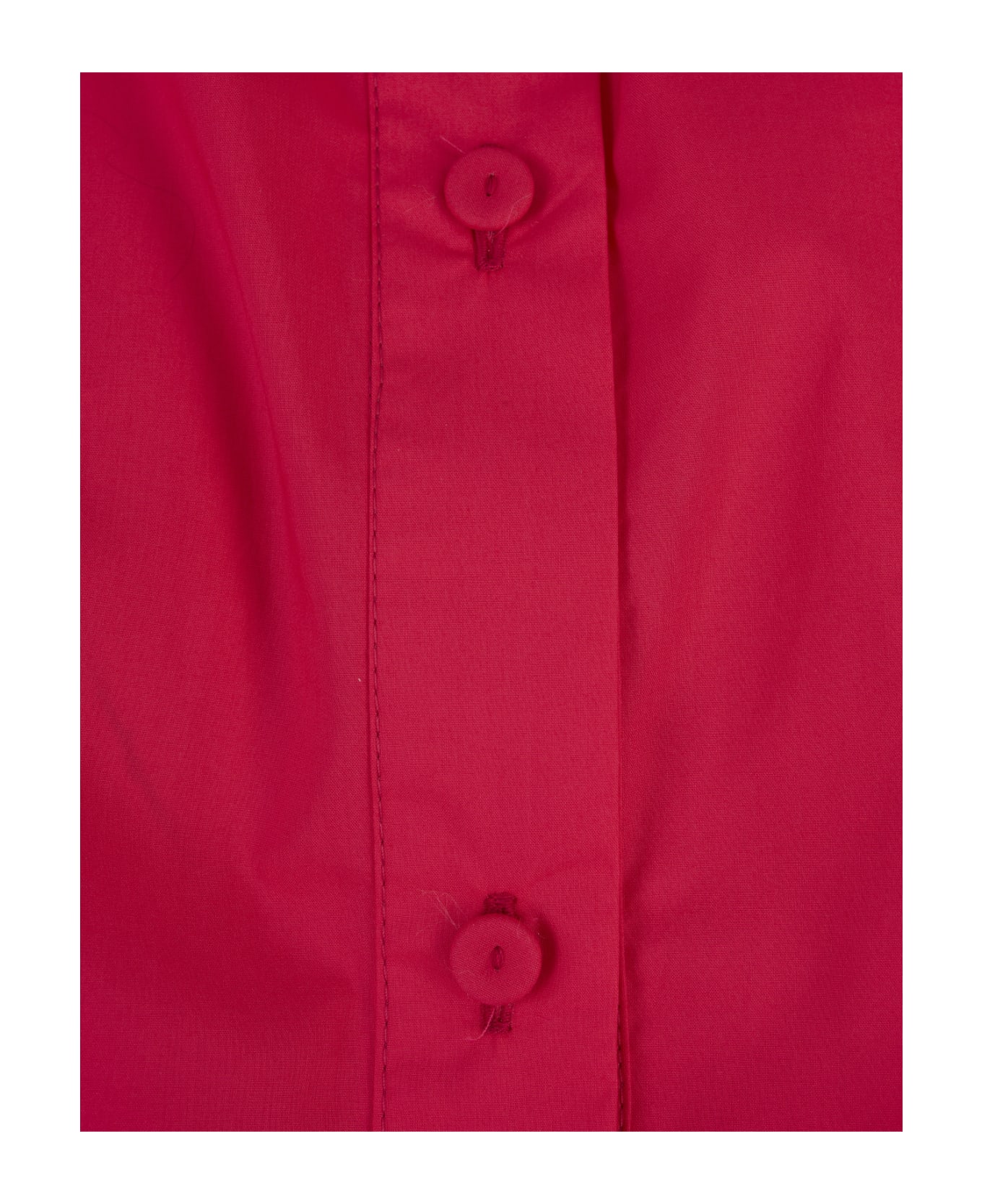 Alessandro Enriquez Red Popelin Shirt With Knot - Red