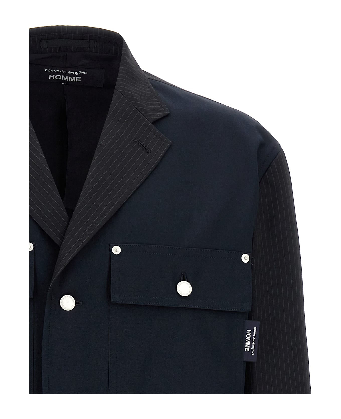 Comme des Garçons Homme Pinstripe Blazer - Blue