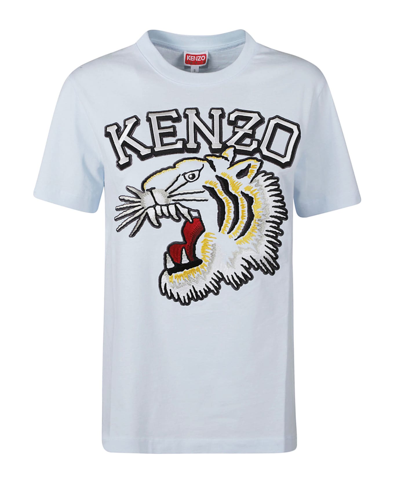 Kenzo Tiger Varsity Loose-fit T-shirt - Light Blue Tシャツ