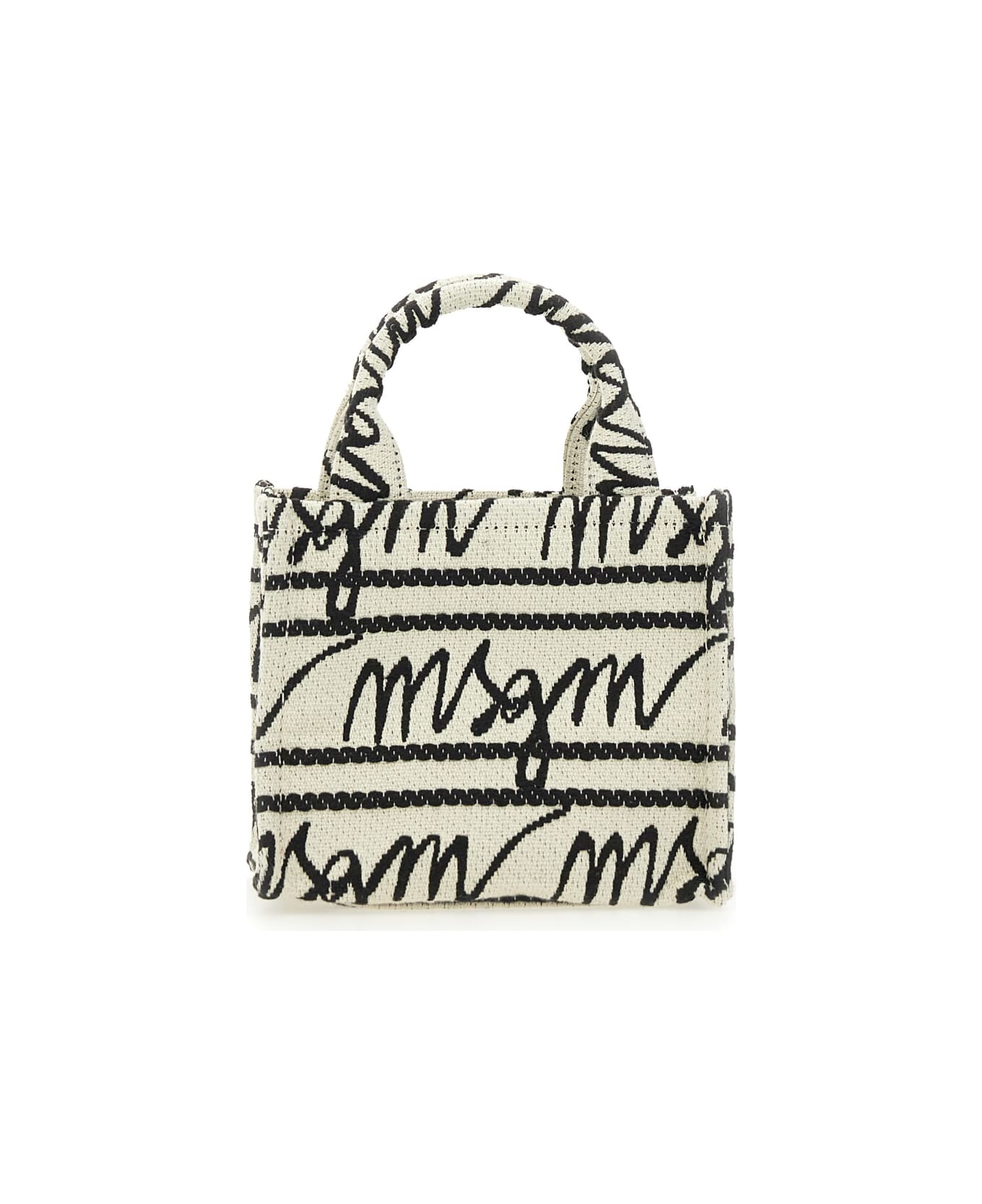 MSGM Mini Canvas Tote Bag - WHITE