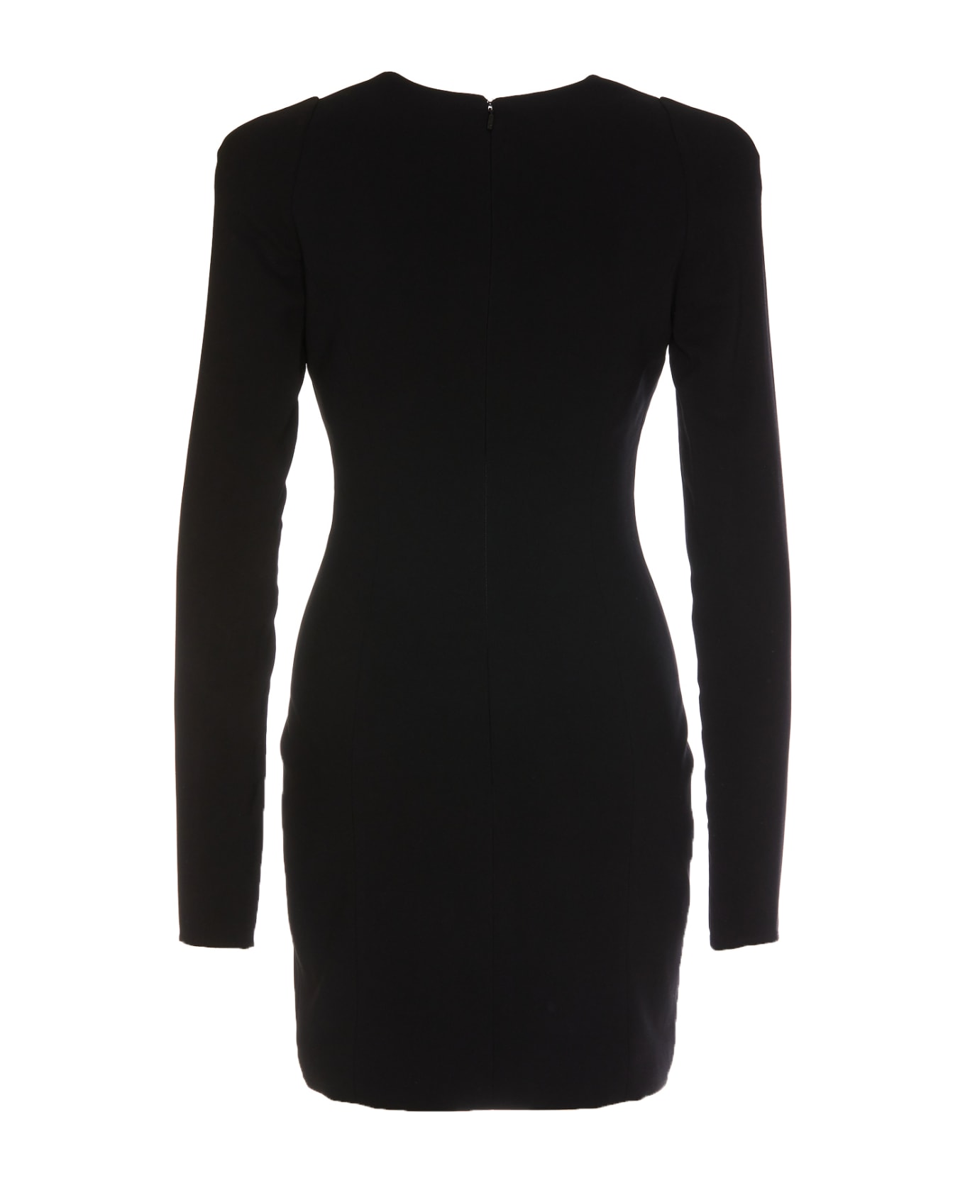 Versace Mini Dress With Ripped Print - BLACK