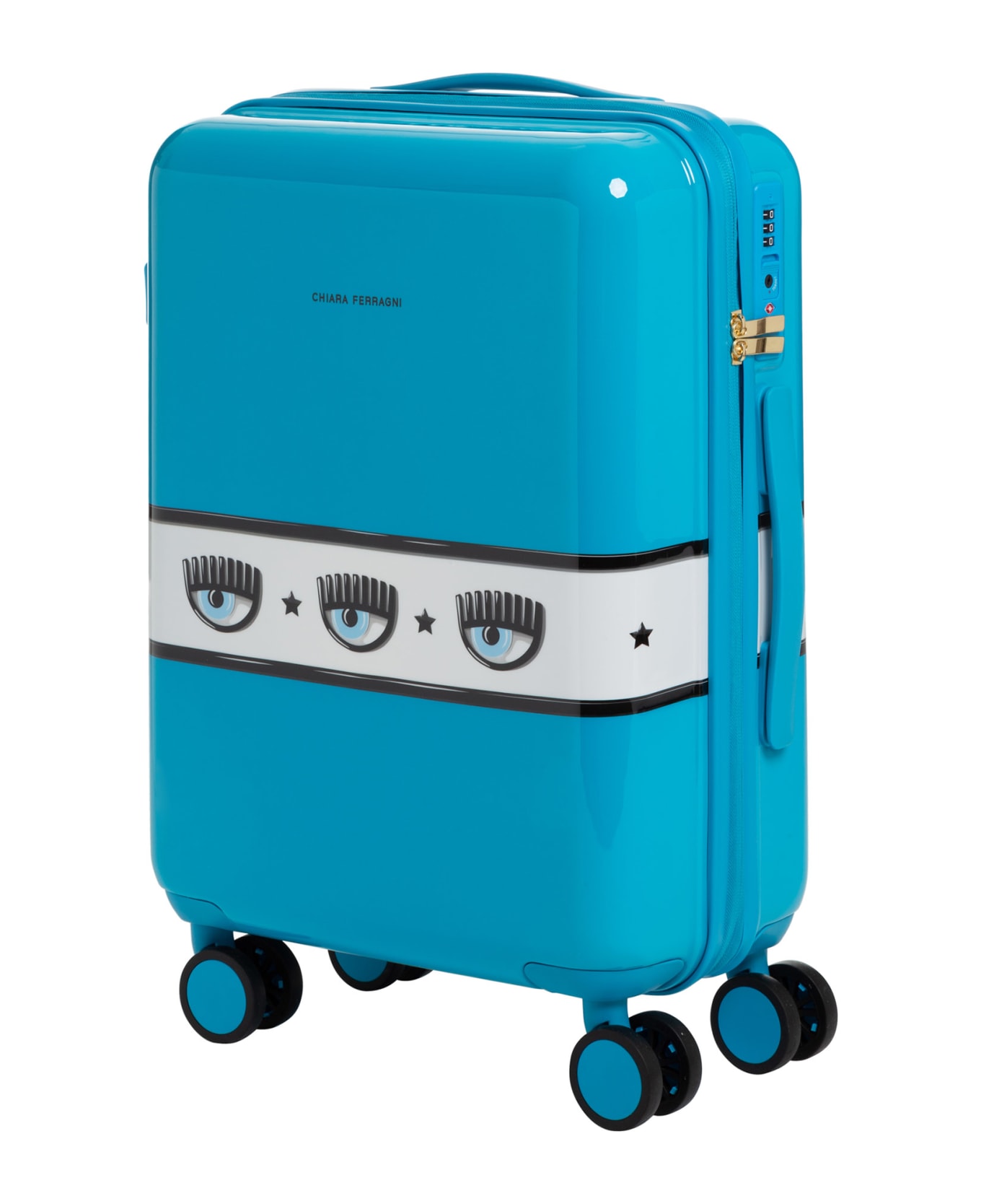 Chiara Ferragni Logomania Suitcase - Blue Jewel