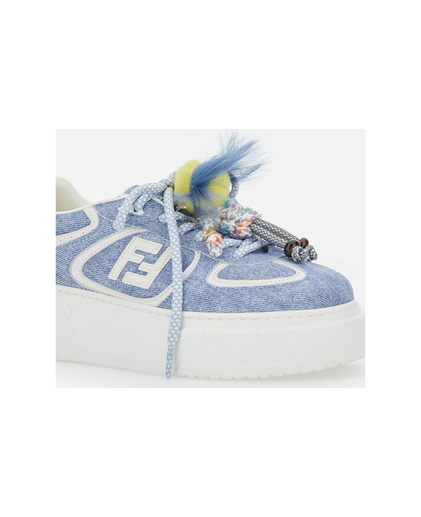 Fendi Sneakers With Charms - Clear Blue