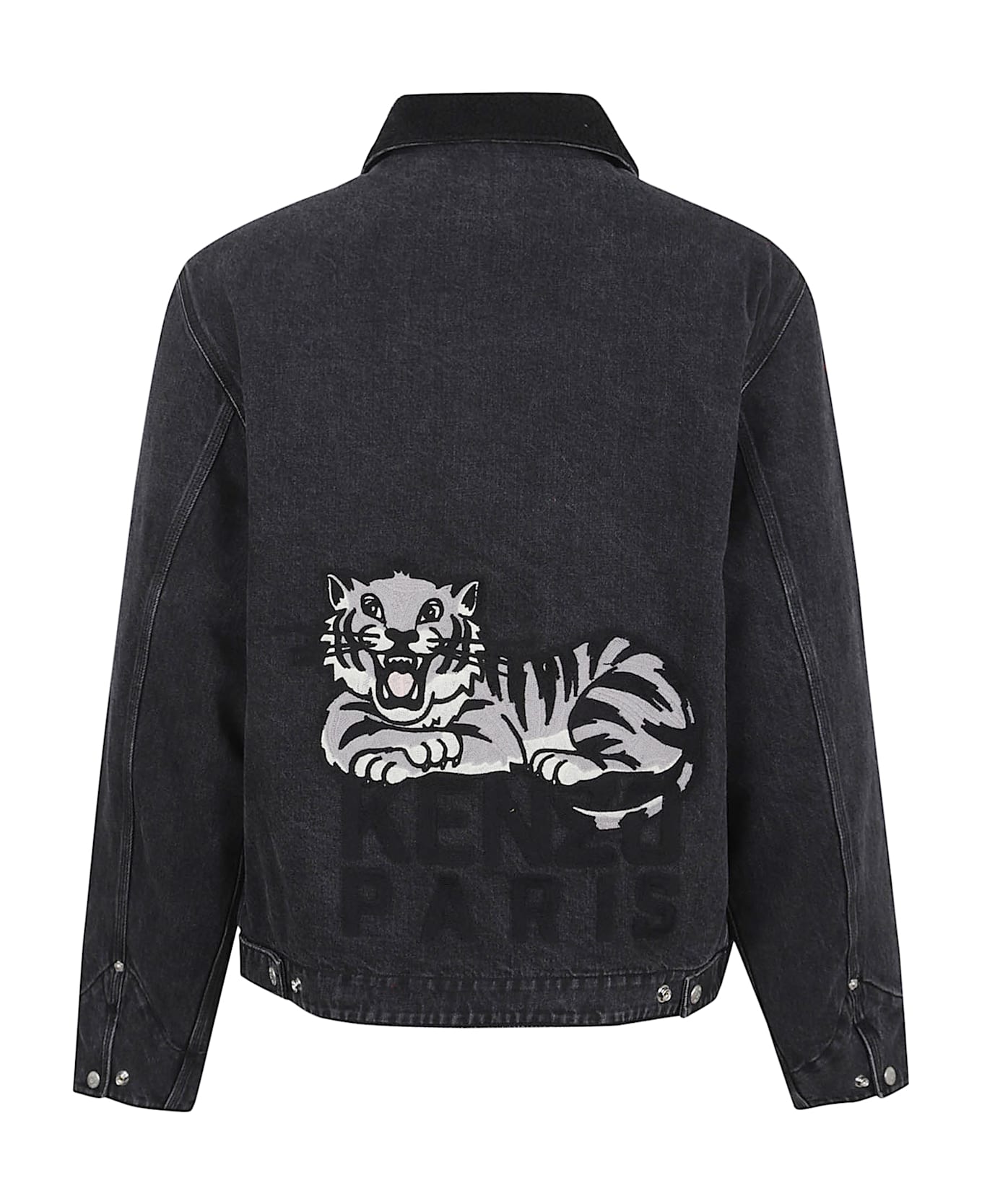 Kenzo Blouson - Bt Stone Bleached Black Denim