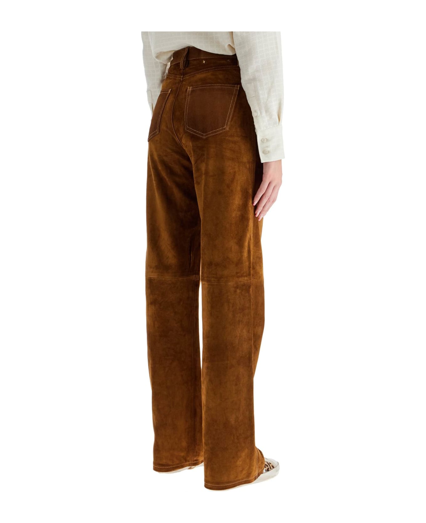 Golden Goose Brown Cowhide Trousers - TOBACCO BROWN (Brown)