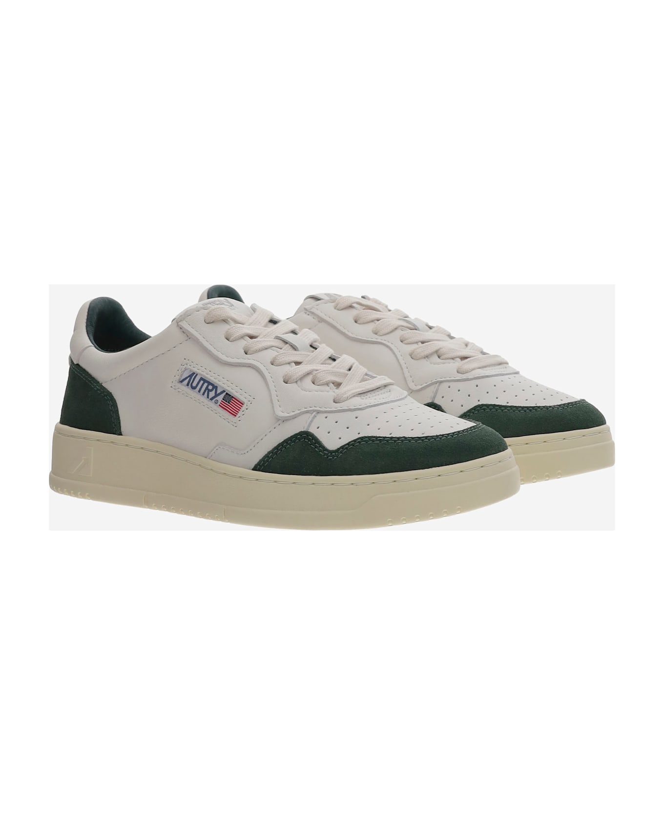 Autry Low Medalist Leather Sneakers - Green