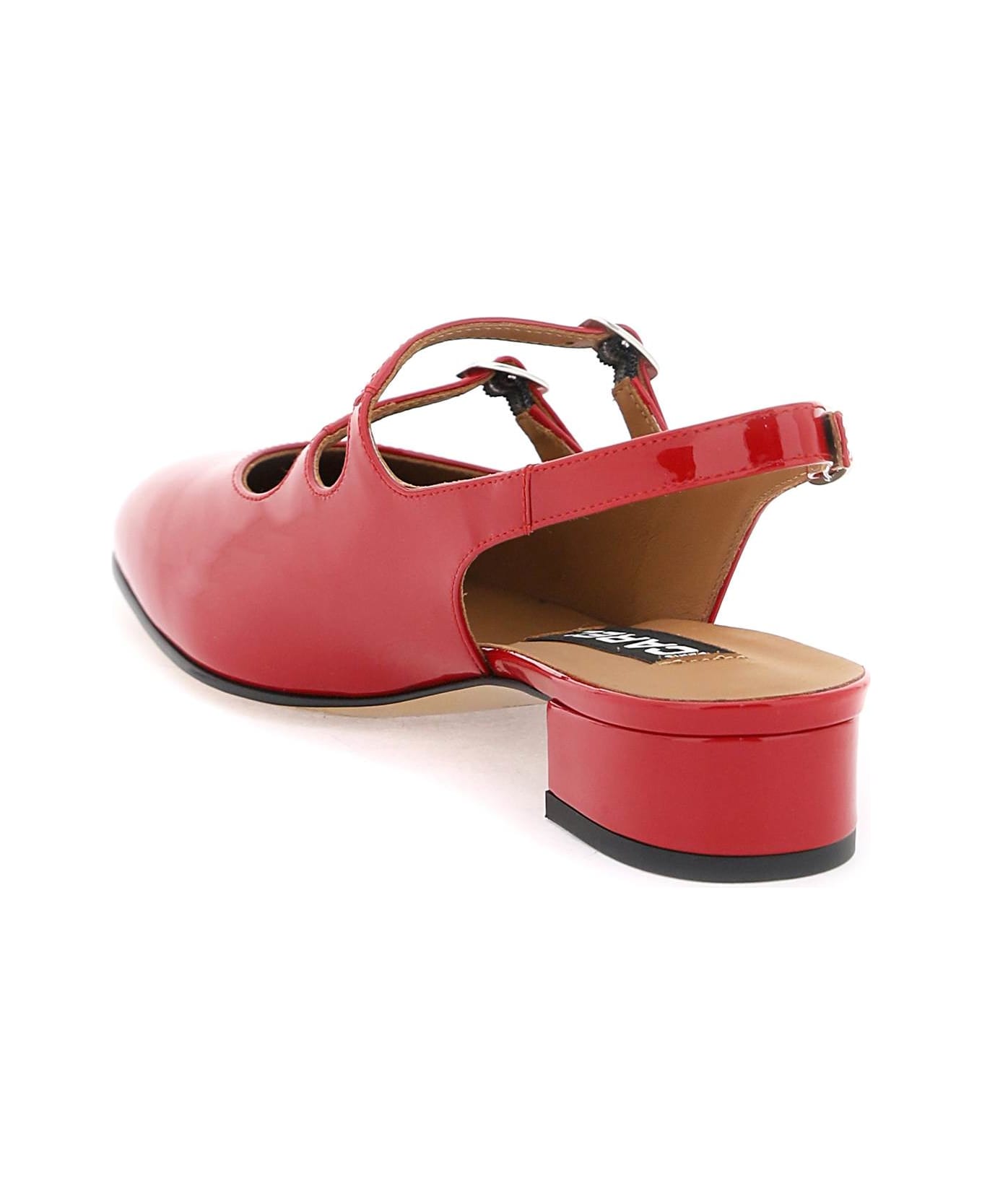 Carel Patent Leather Pêche Slingback Mary Jane - ROUGE (Red)