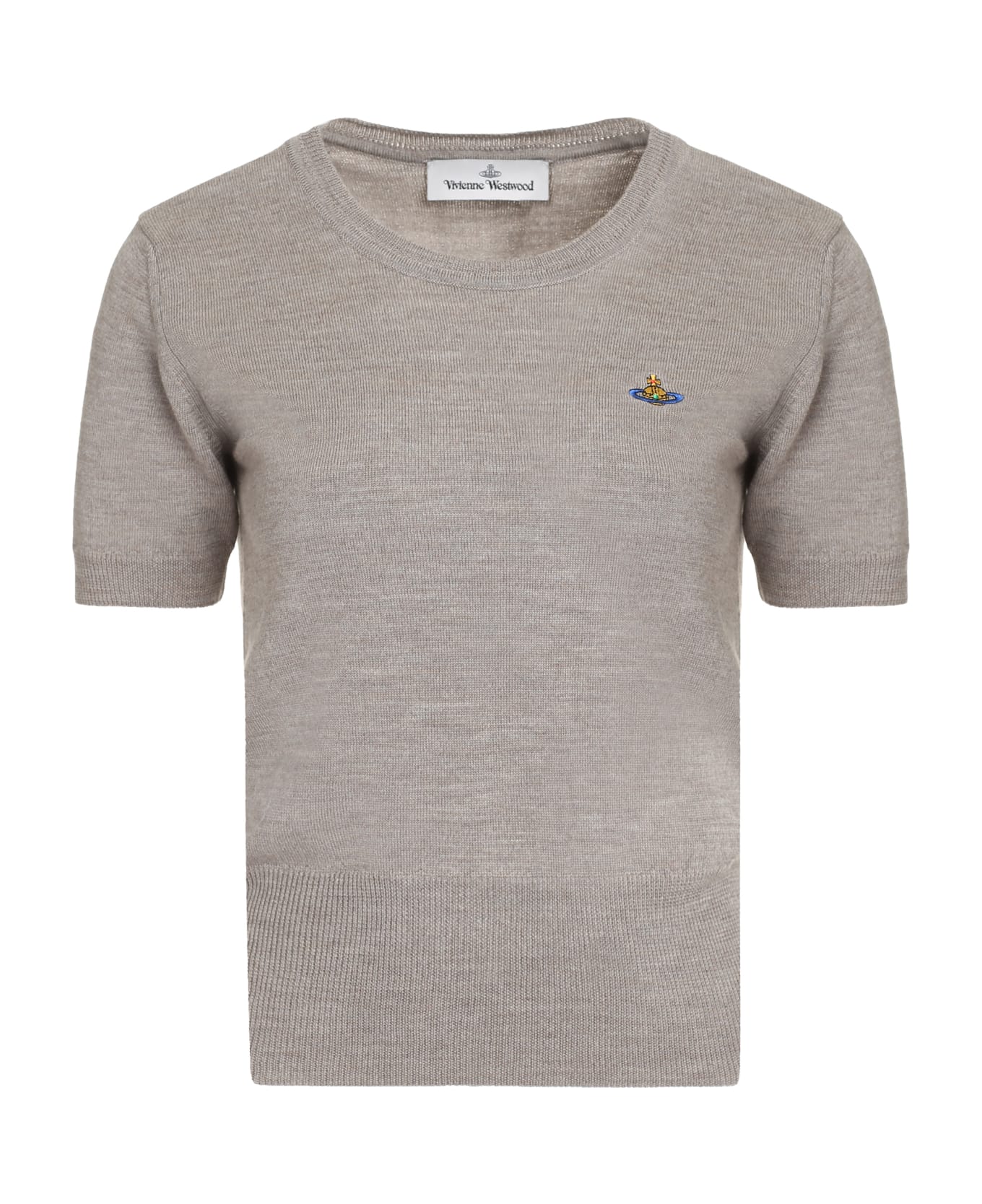 Vivienne Westwood Bea Logo Knitted T-shirt - turtledove