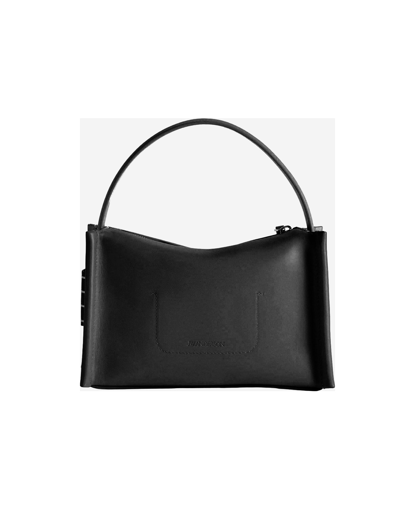 J.W. Anderson Leather Loafer Bag With Logo - Black