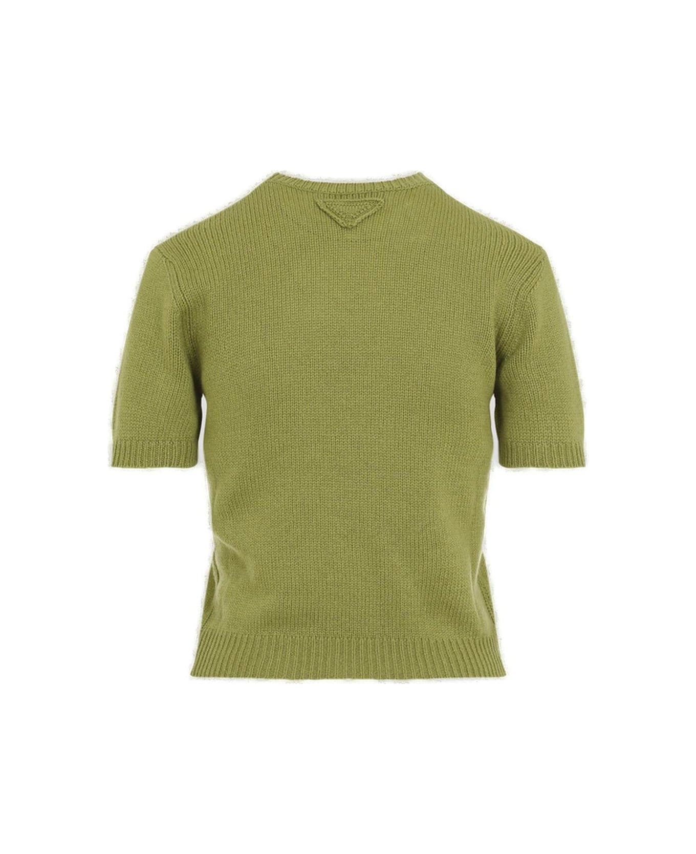 Prada Short-sleeved Knitted Top - Pistacchio