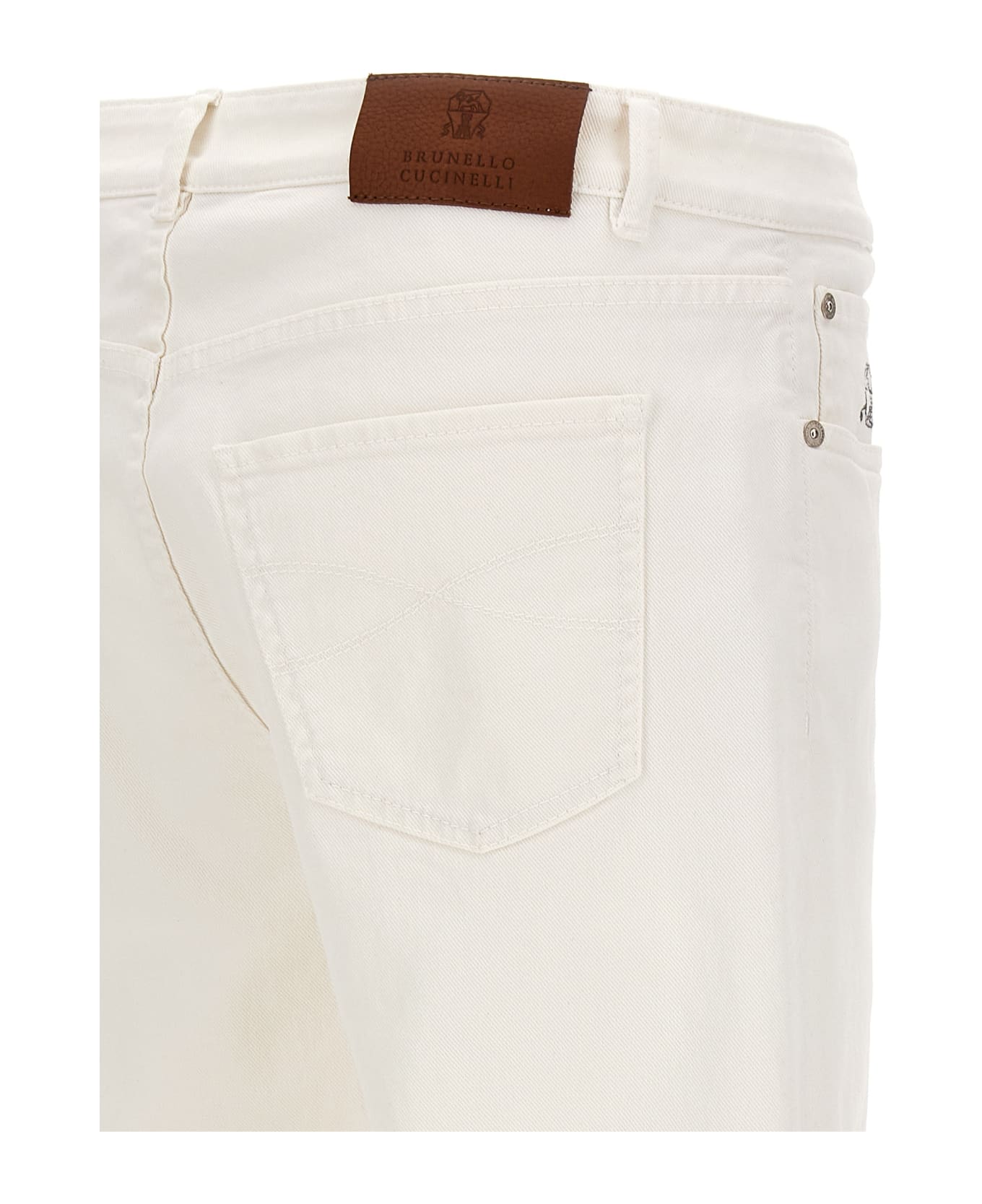 Brunello Cucinelli Traditional Fit Jeans - White