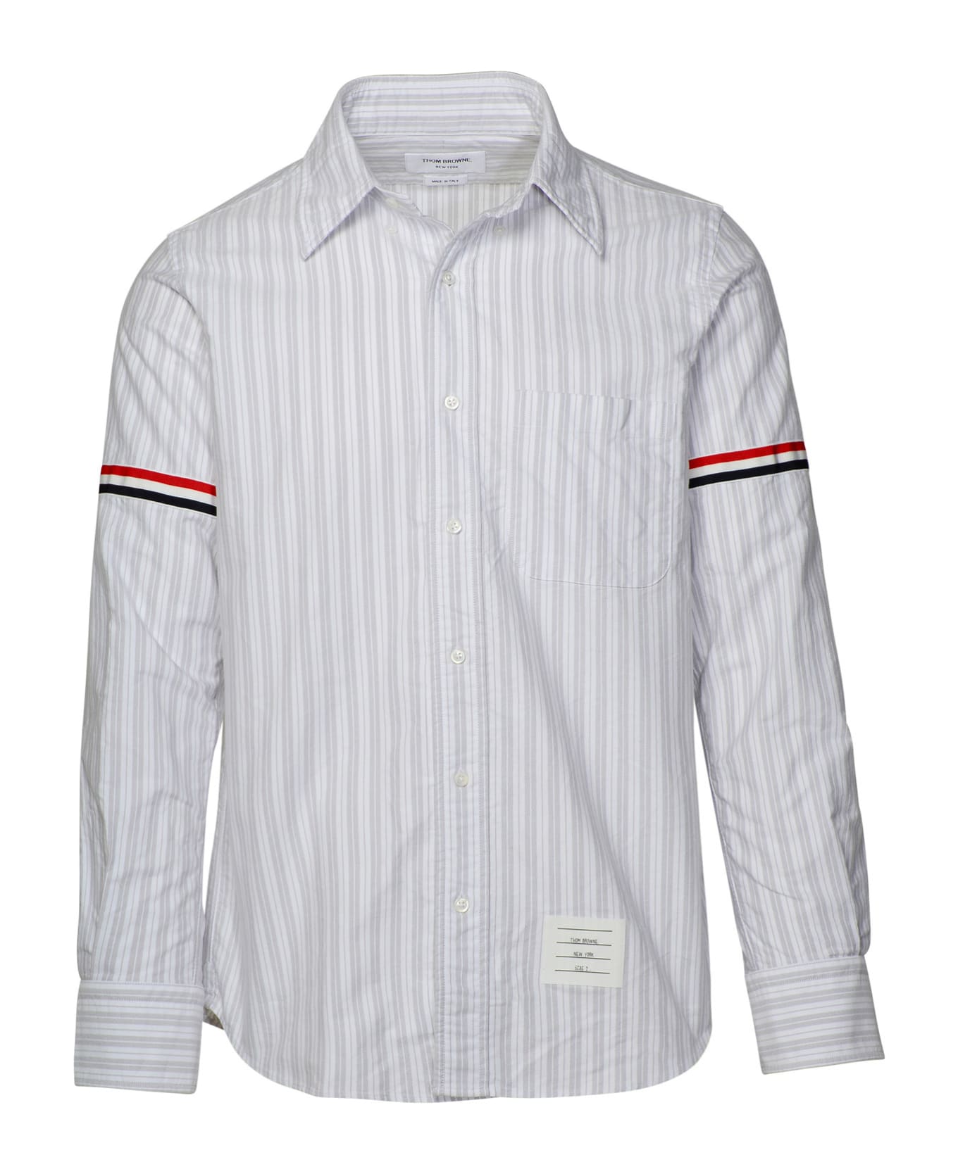 Thom Browne Two-tone Cotton Shirt - Med Grey