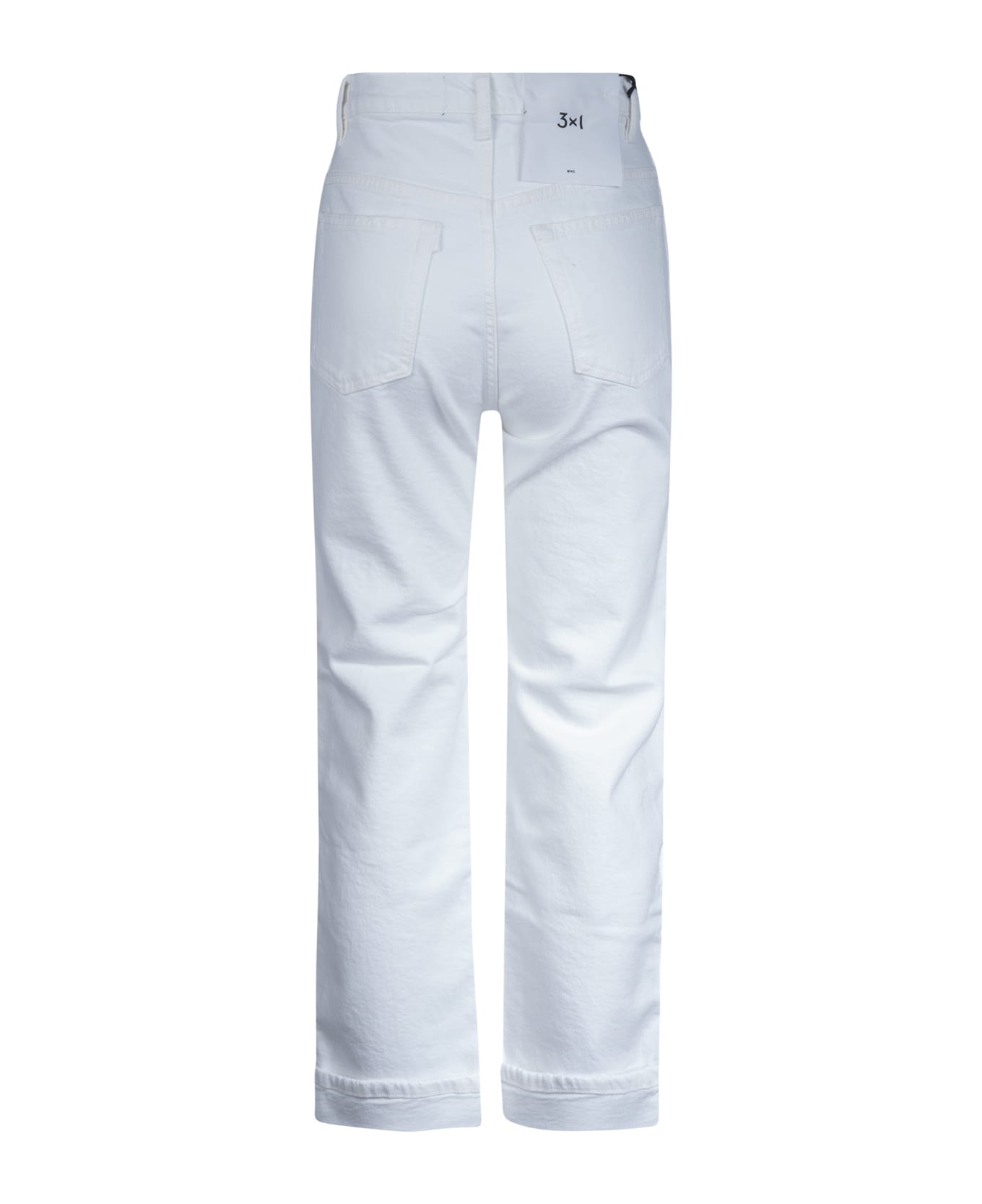 3x1 Buttoned Straight Jeans - Optic White