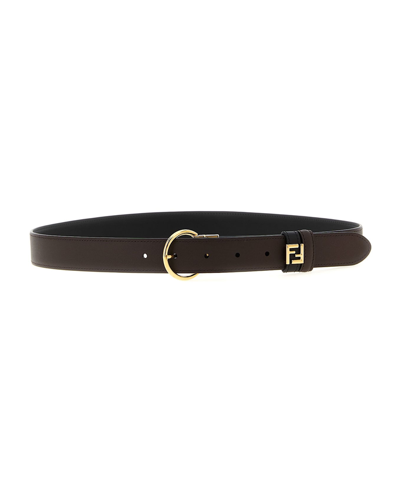 Fendi Ff Reversible Belt - NERO CHOCOLATE OS