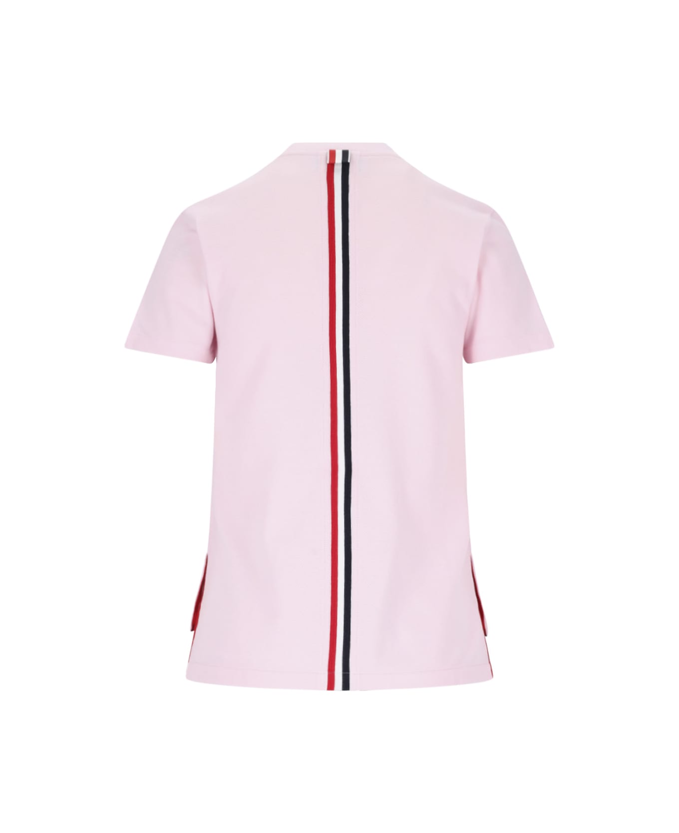 Thom Browne Tricolor Detail T-shirt On The Back - Pink
