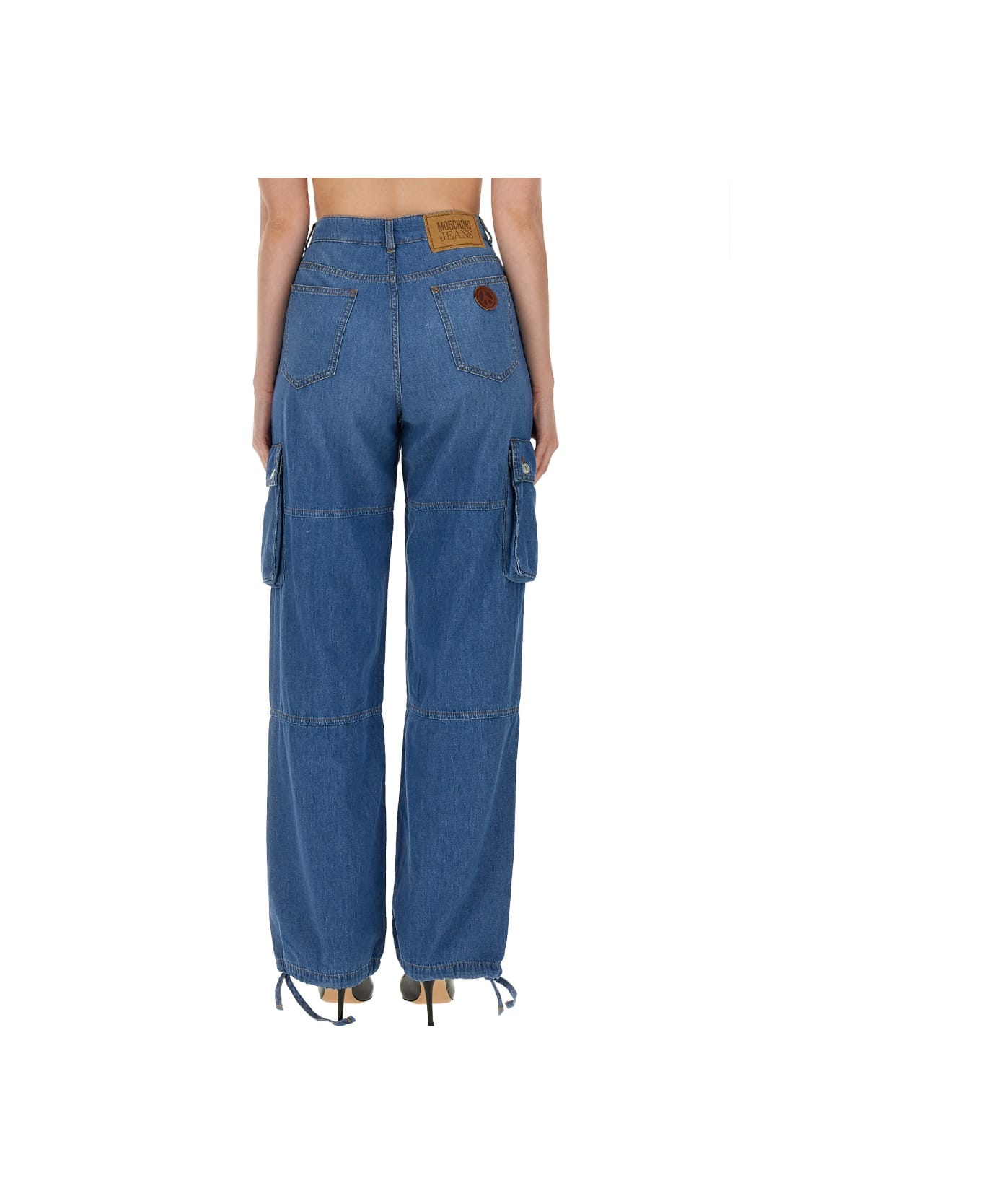 M05CH1N0 Jeans Cargo Pants - BLUE
