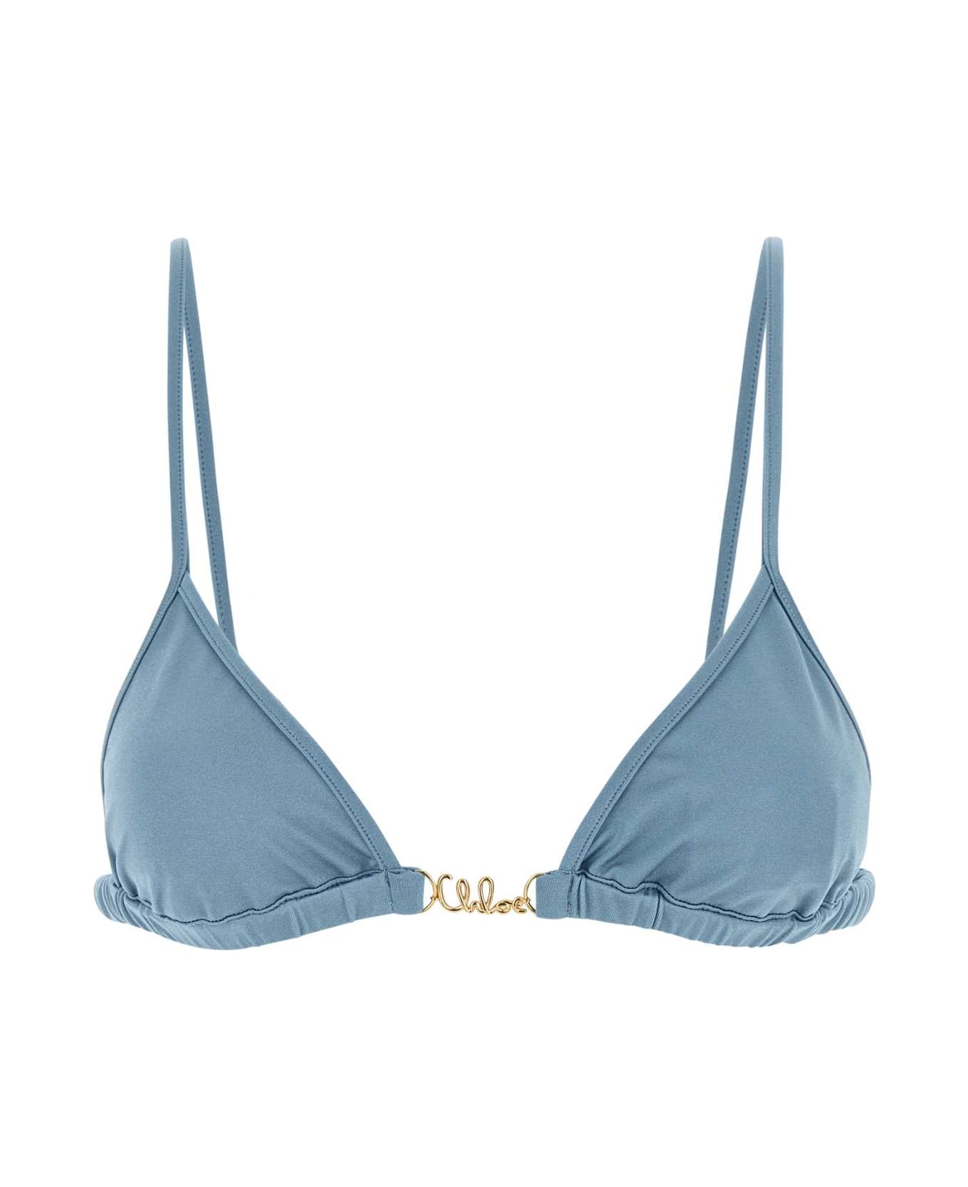 Chloé Cerulean Blue Stretch Nylon Bikini Top - OPALBLUE
