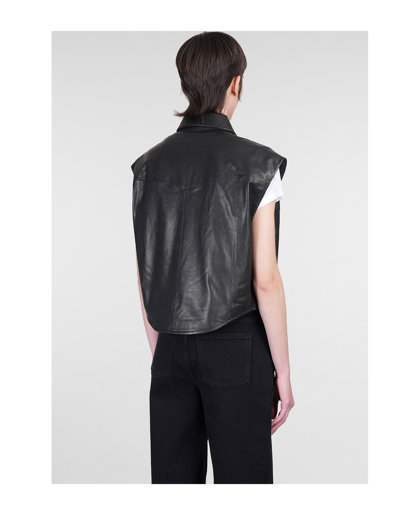 IRO Cadi Shirt In Black Wool And Polyester - black