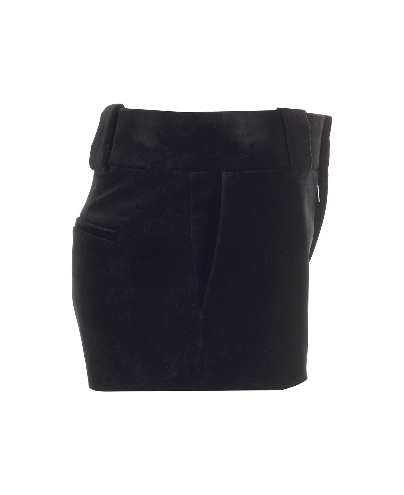 Chloé Tailored Velvet Mini Shorts - Black