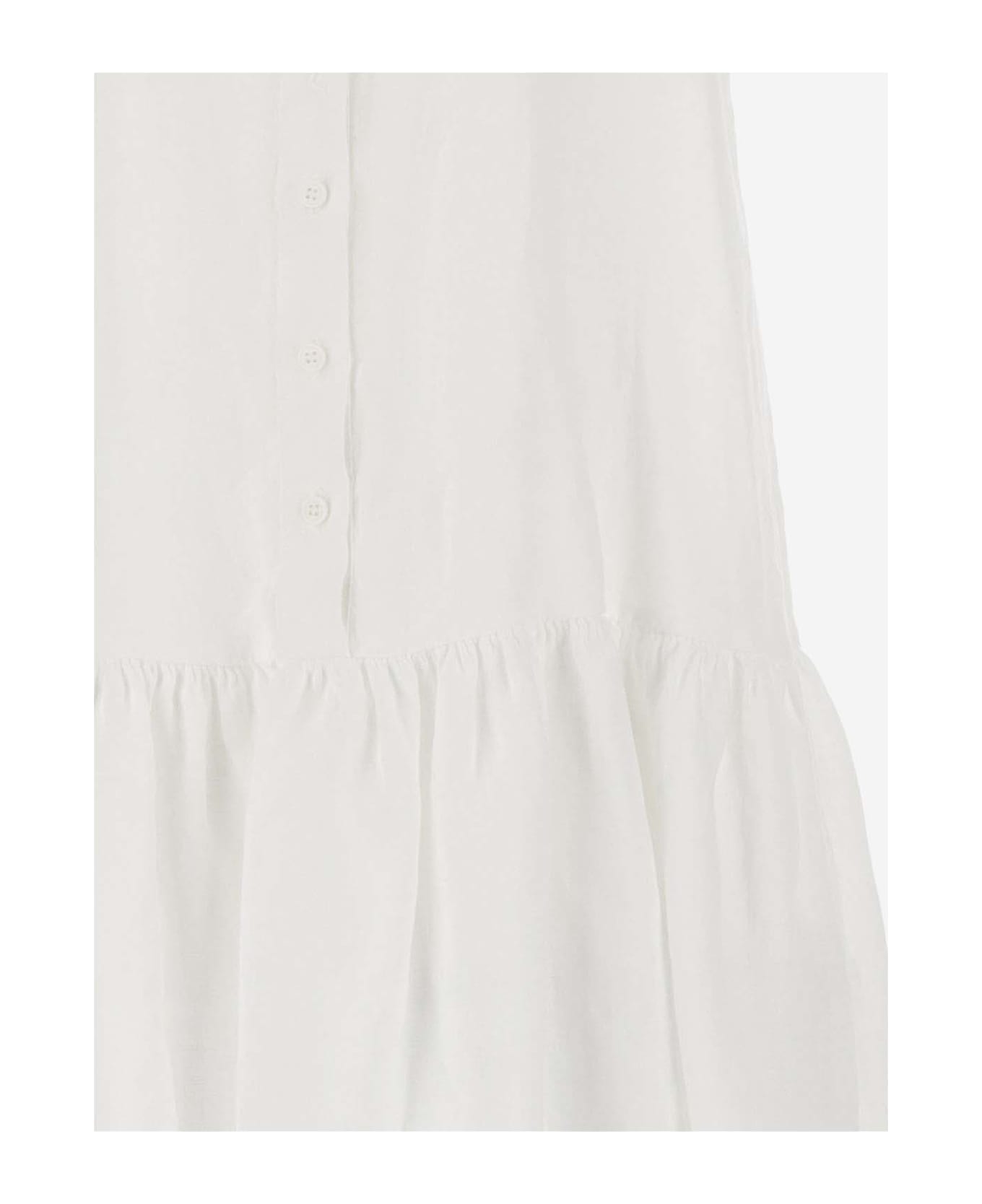 Il Gufo Linen Dress - White