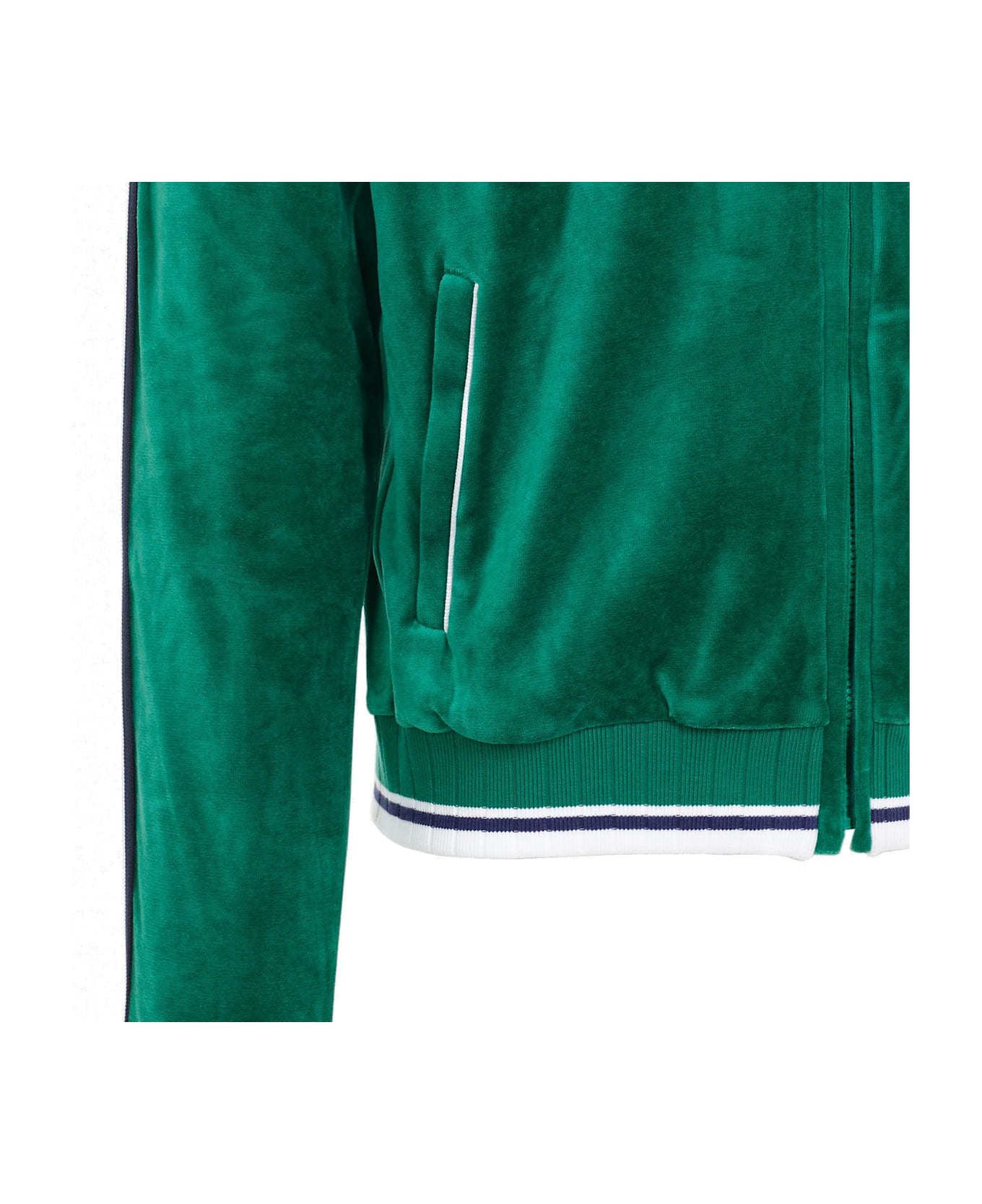 Casablanca Logo Embroidered Velvet Track Jacket - Non definito