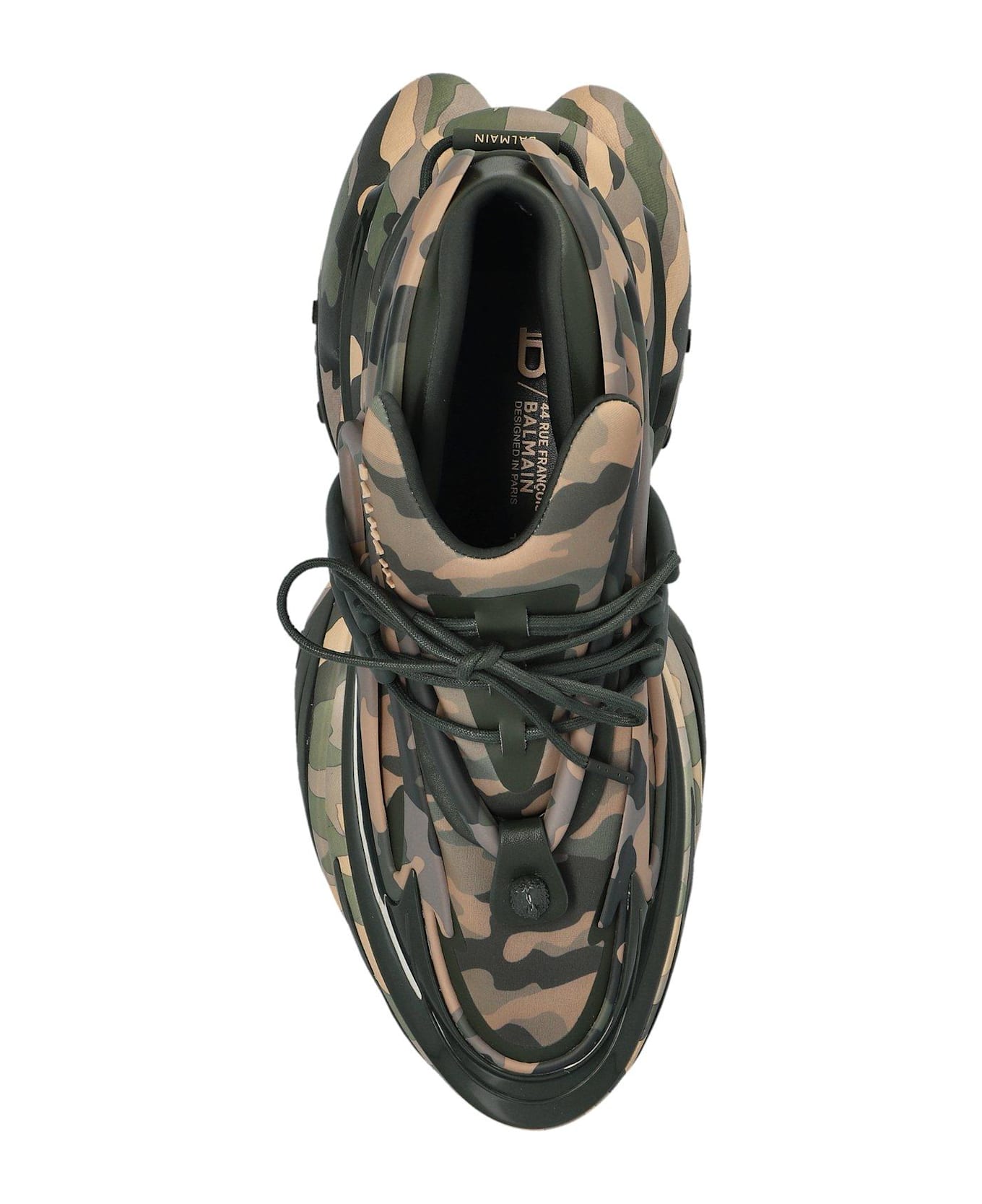 Balmain Unicorn Low Camouflage-print Trainers - Cachi