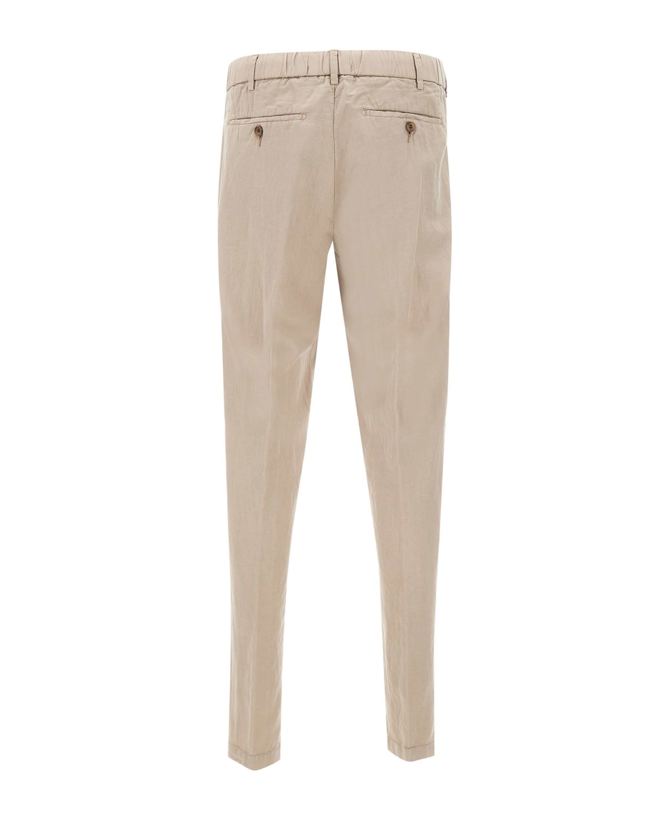 Myths "apollo" Linen And Cotton Trousers - BEIGE
