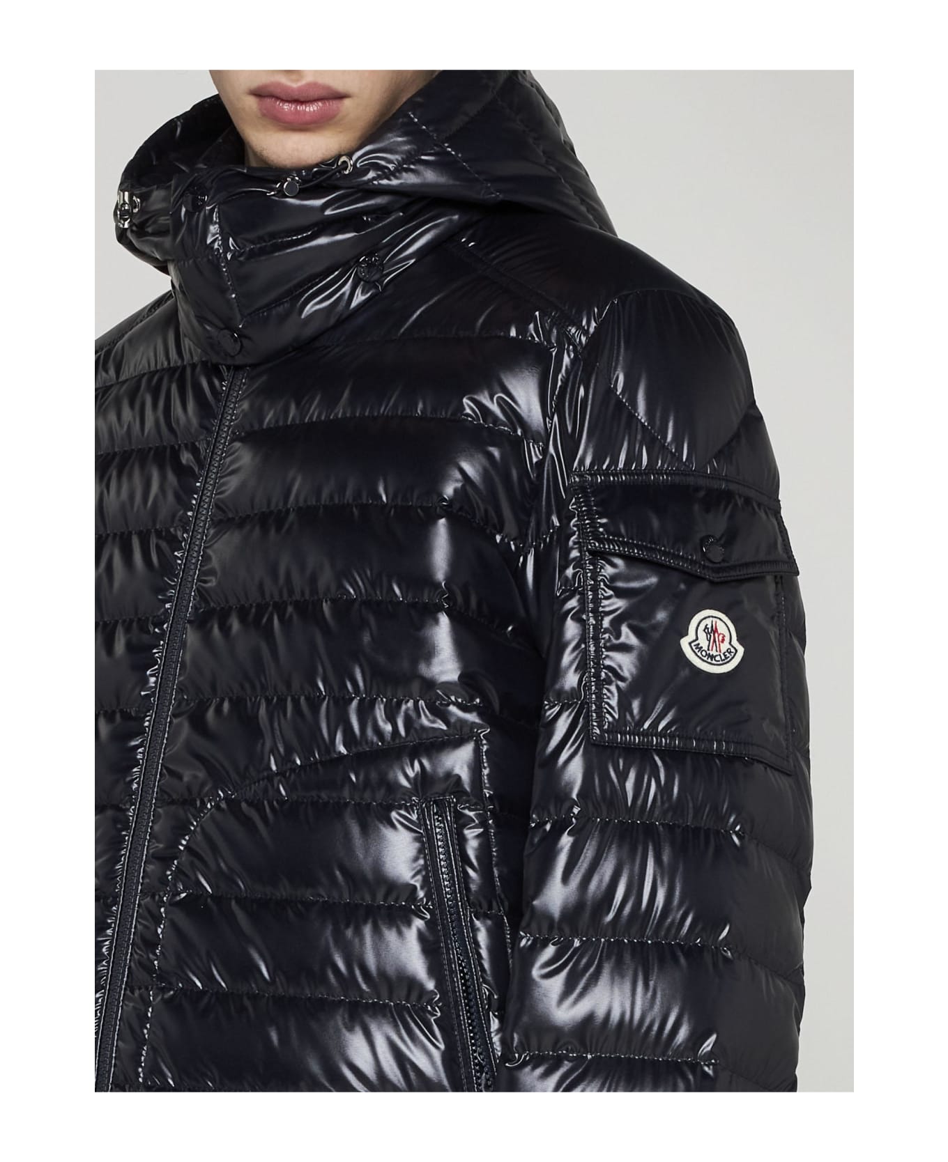 Moncler Lauros Quilted Nylon Down Jacket - Blu
