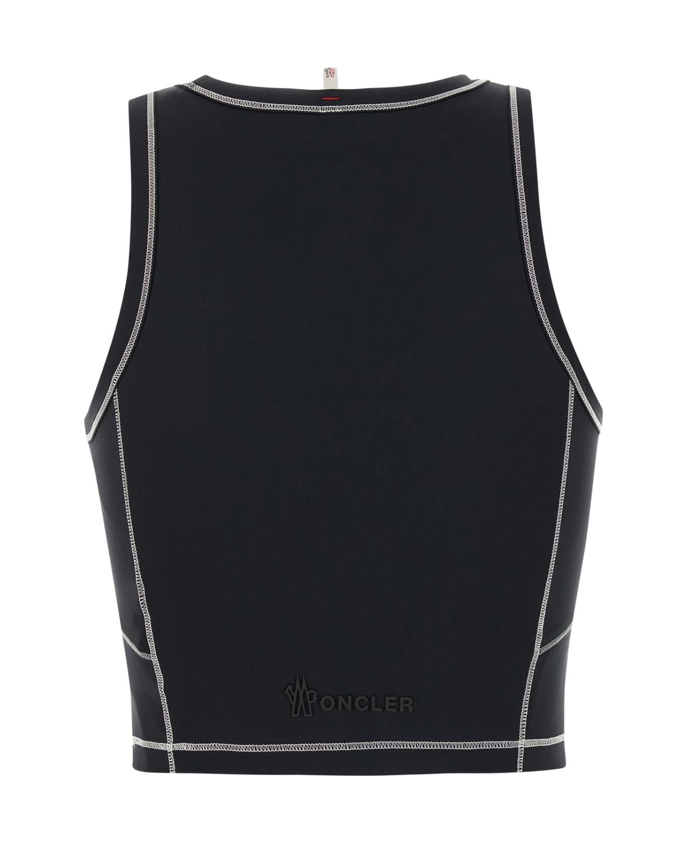 Moncler Grenoble Black Stretch Nylon Top - 999